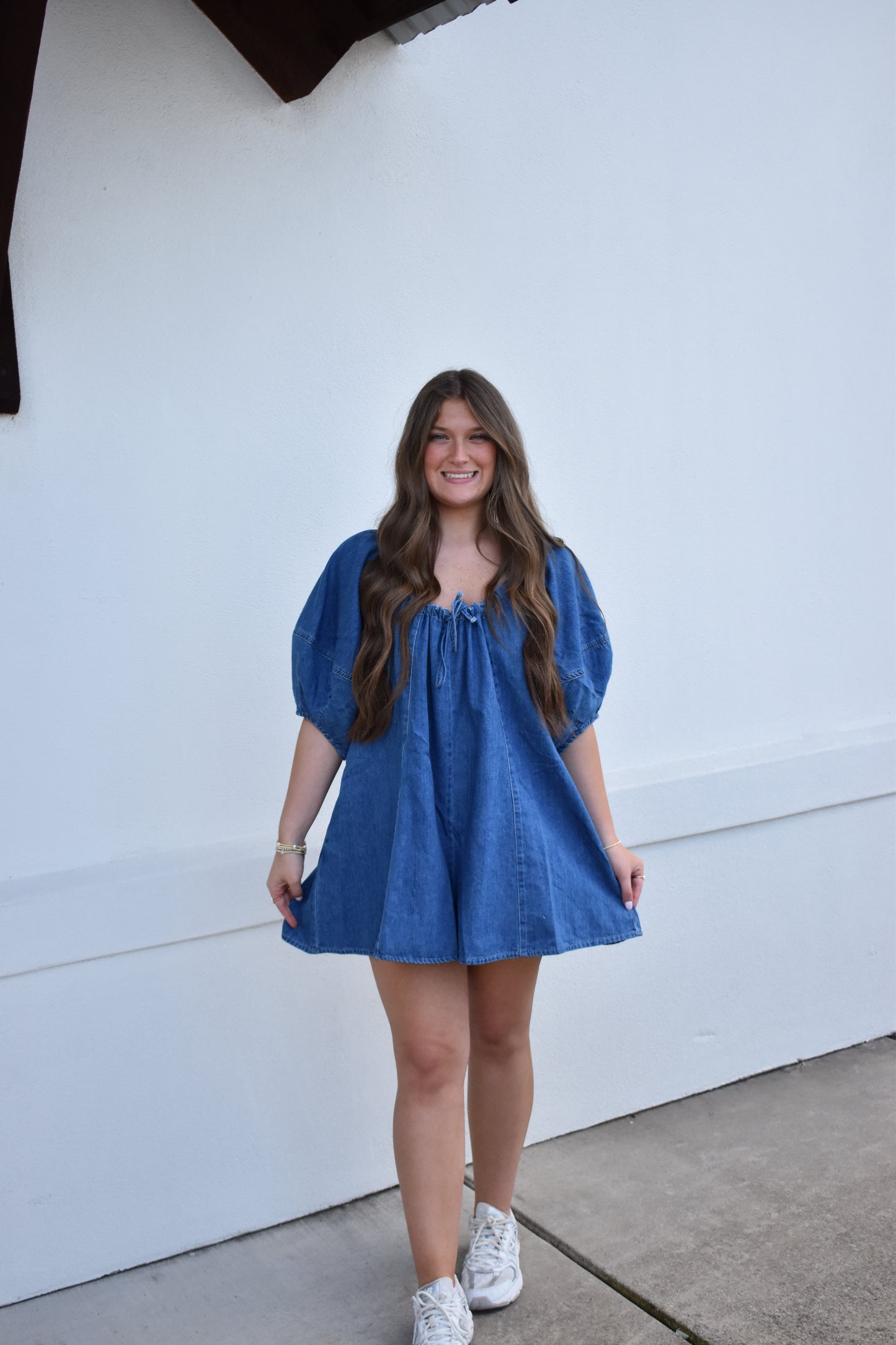 Olivia Denim Tie Romper