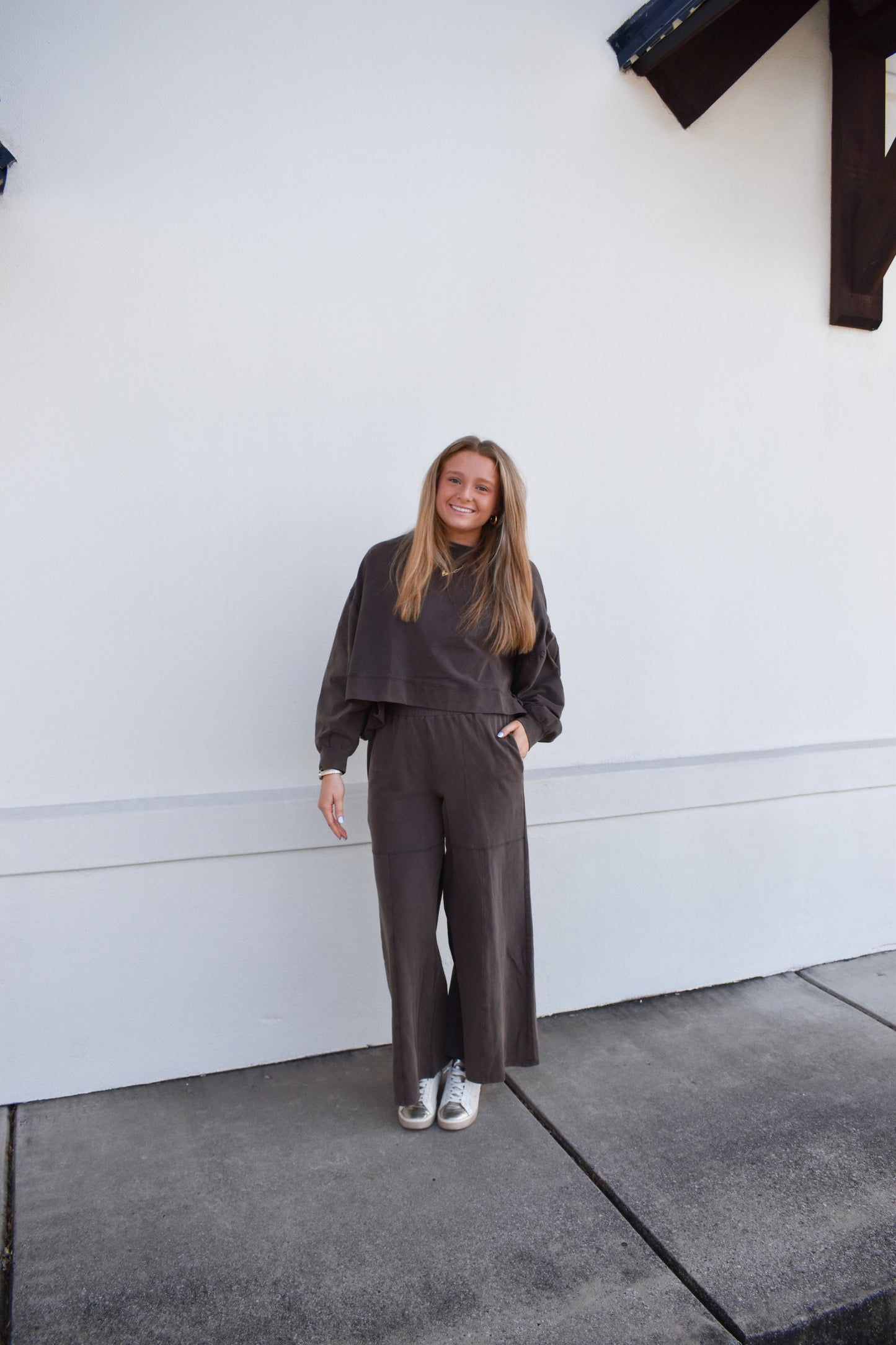 Washed French Terry Ruffle Sweatpants