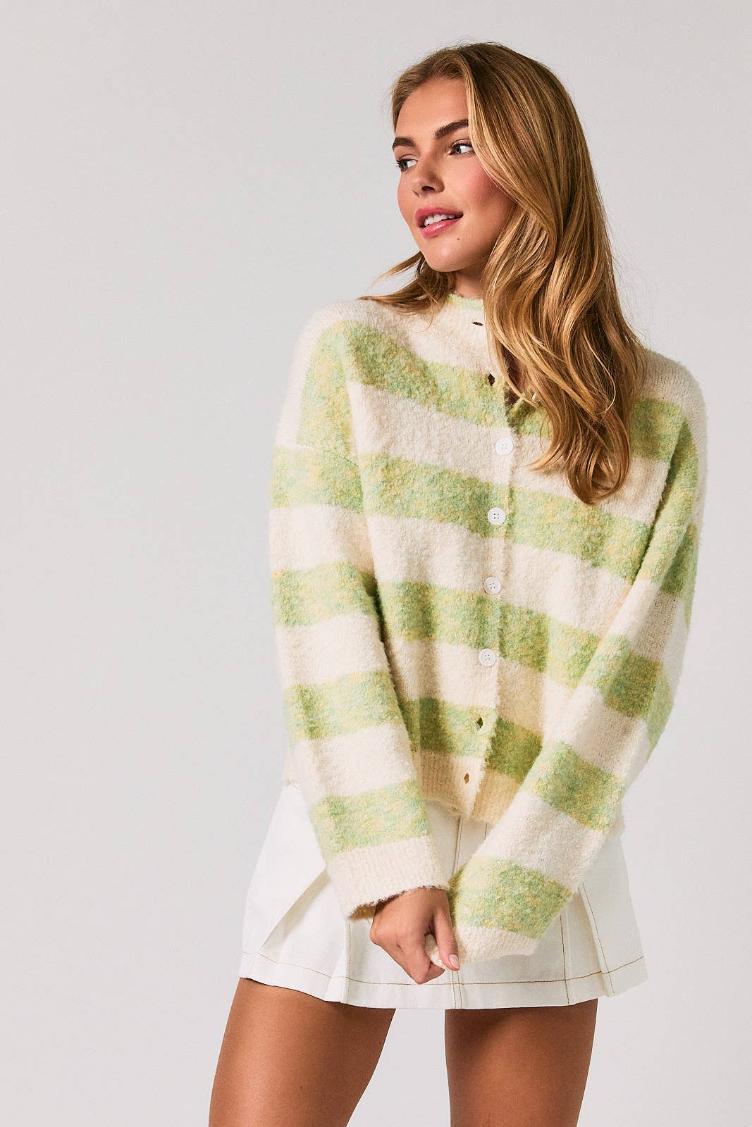 Sage & Sweet Striped Cardigan