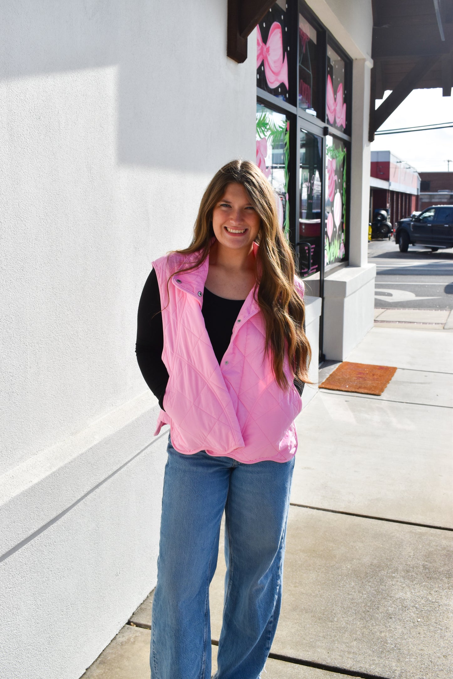 Sally Pink Quilted Vest
