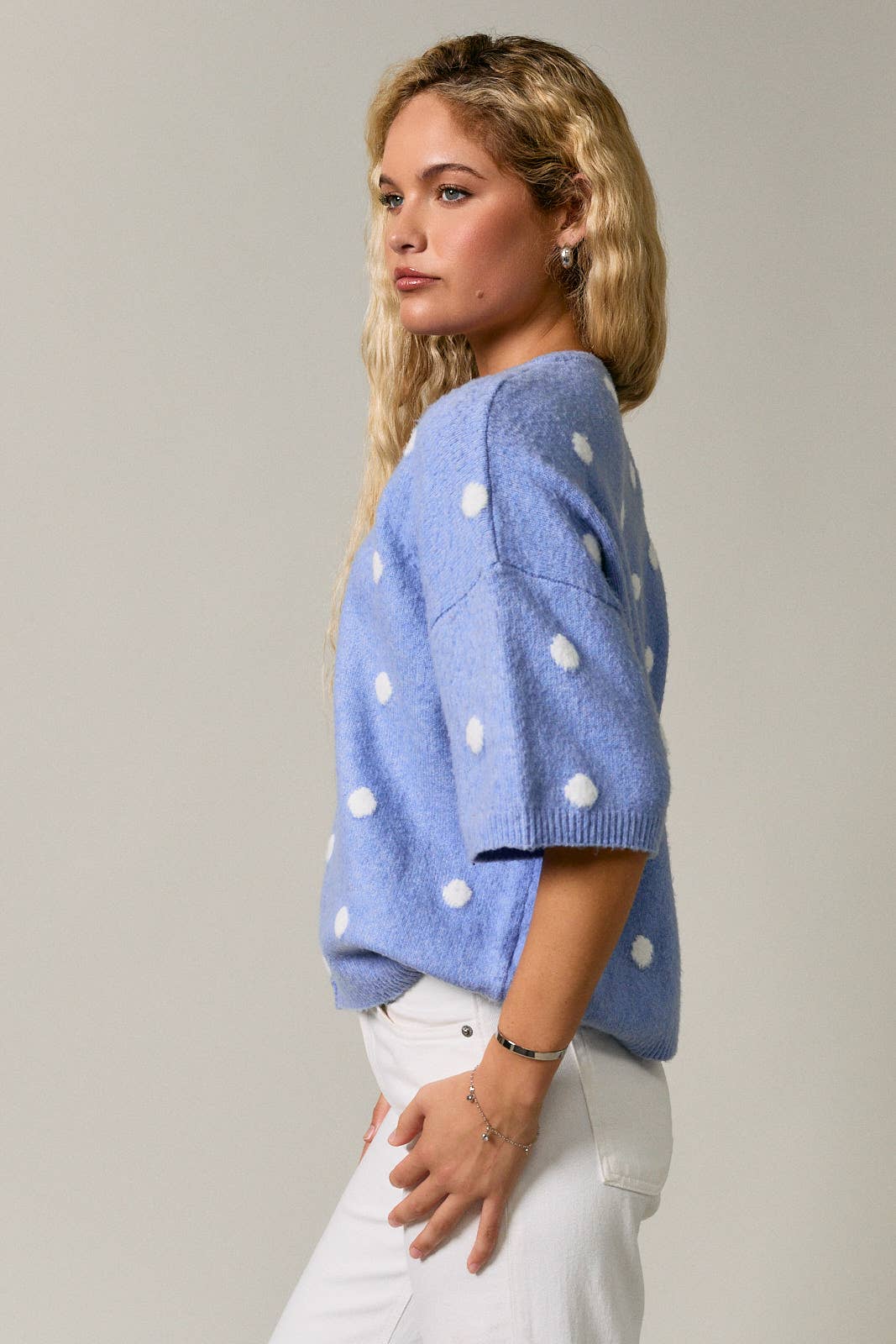 Leia Polka Dot Short Sleeve Cardigan