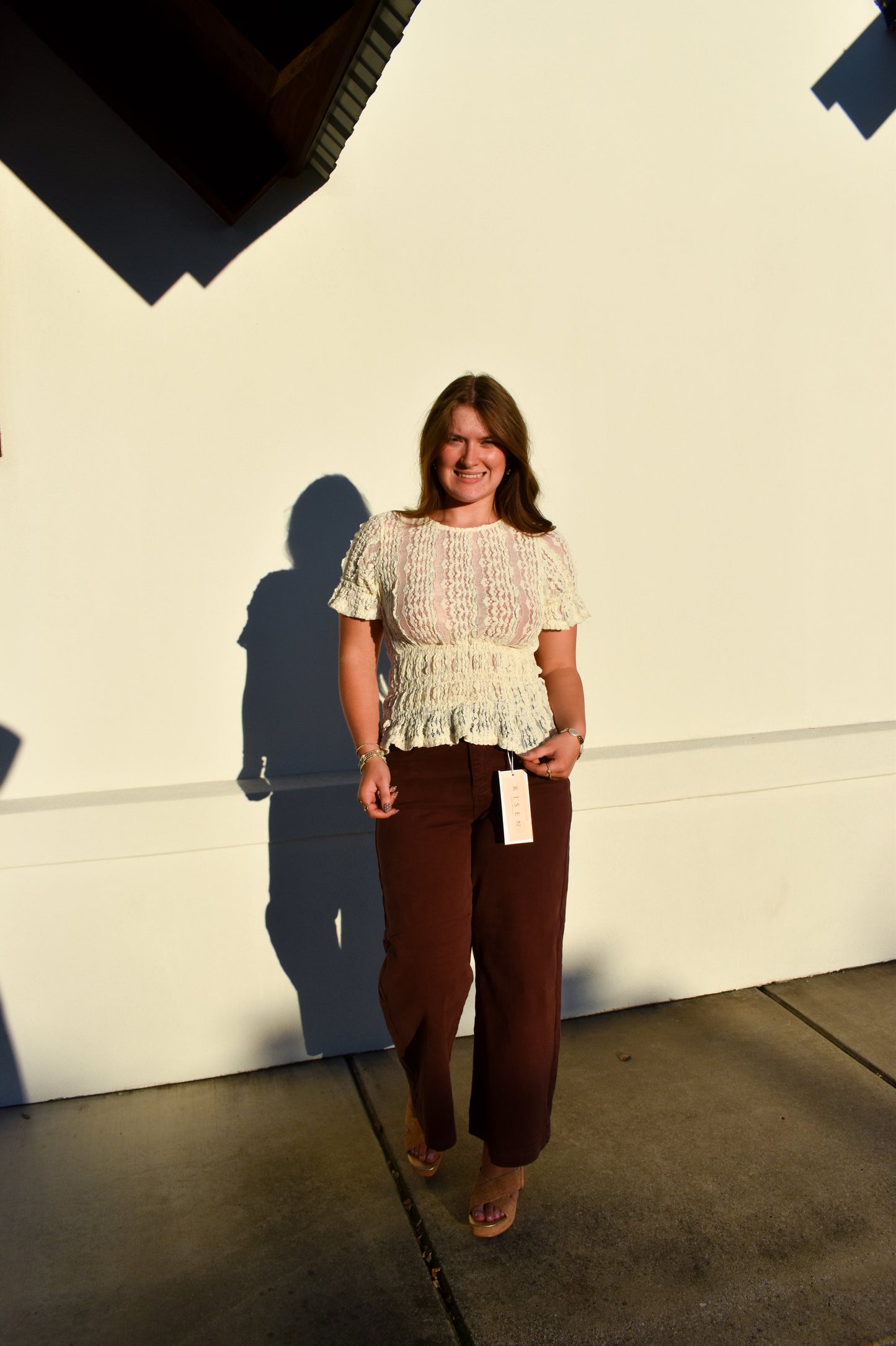 Short Sleeve Lace Blouse