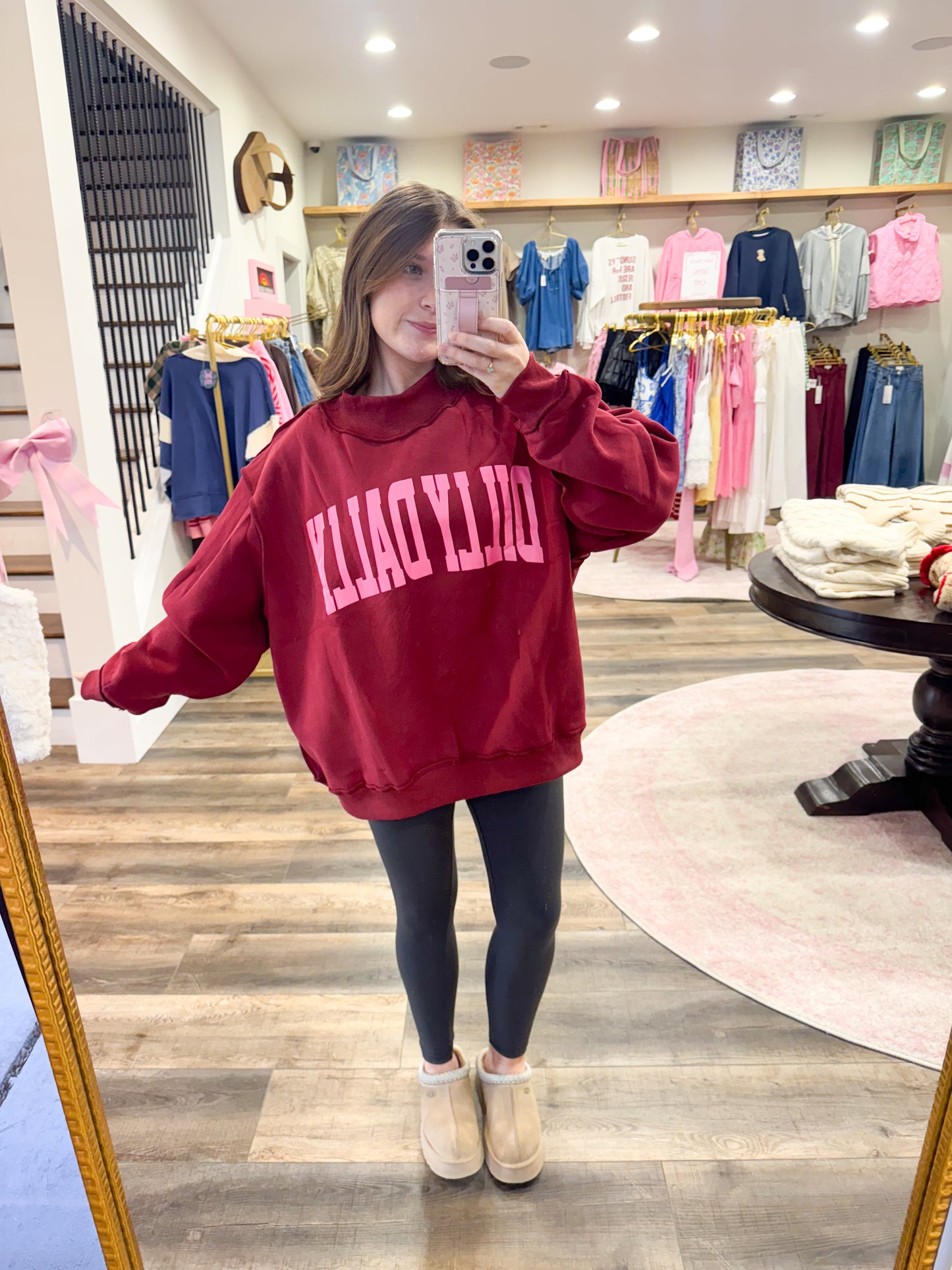 Dilly Dally Mockneck: Pink
