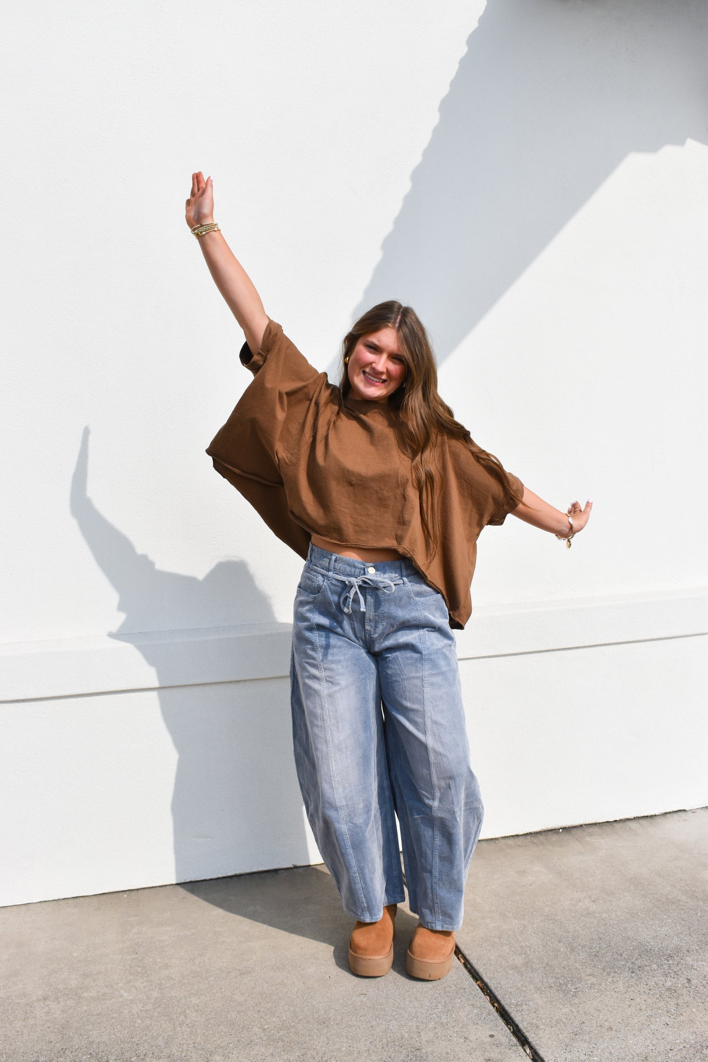 Iris Brown Oversized Top
