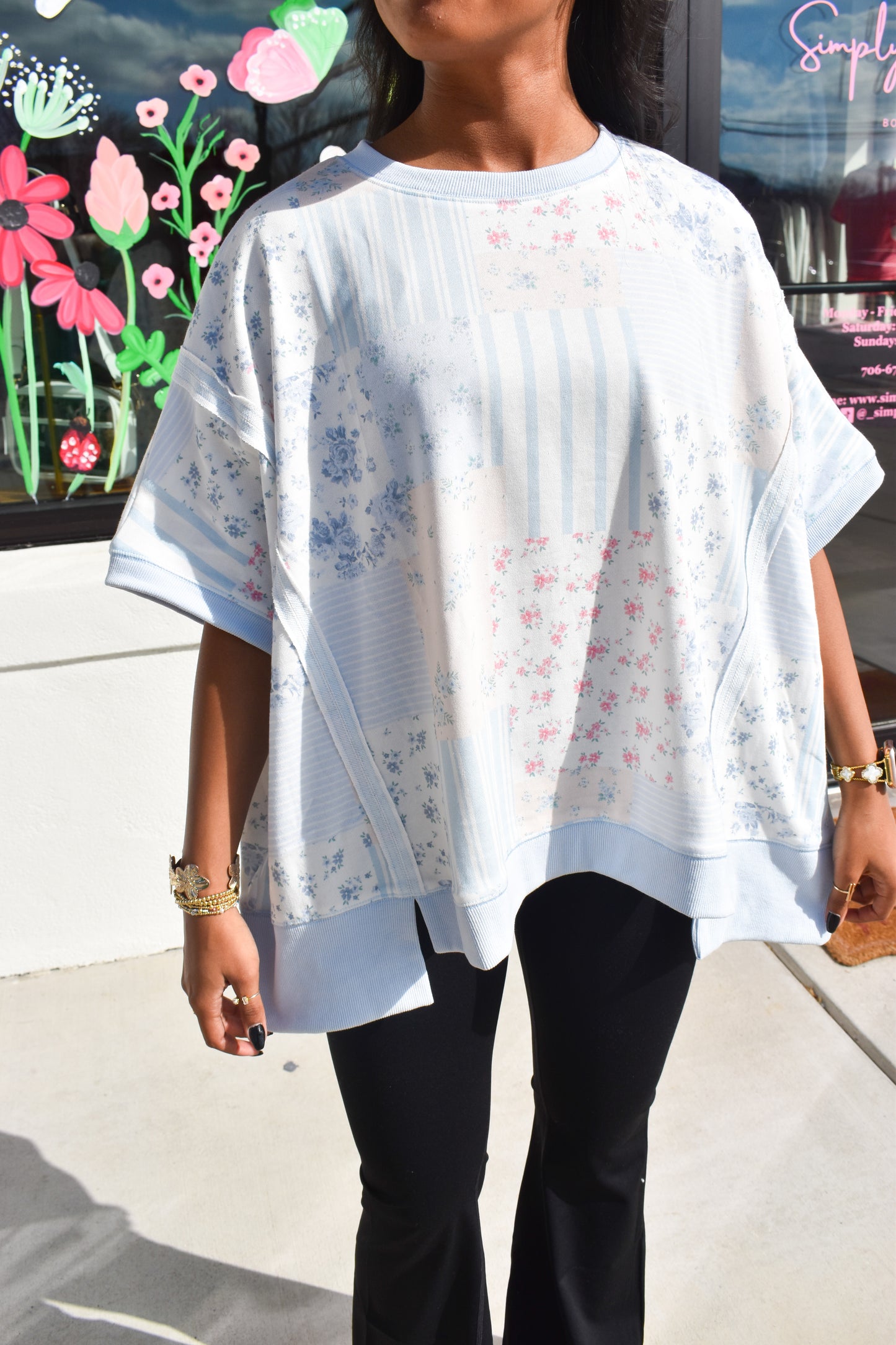 Lizzie Floral Patchwork Top