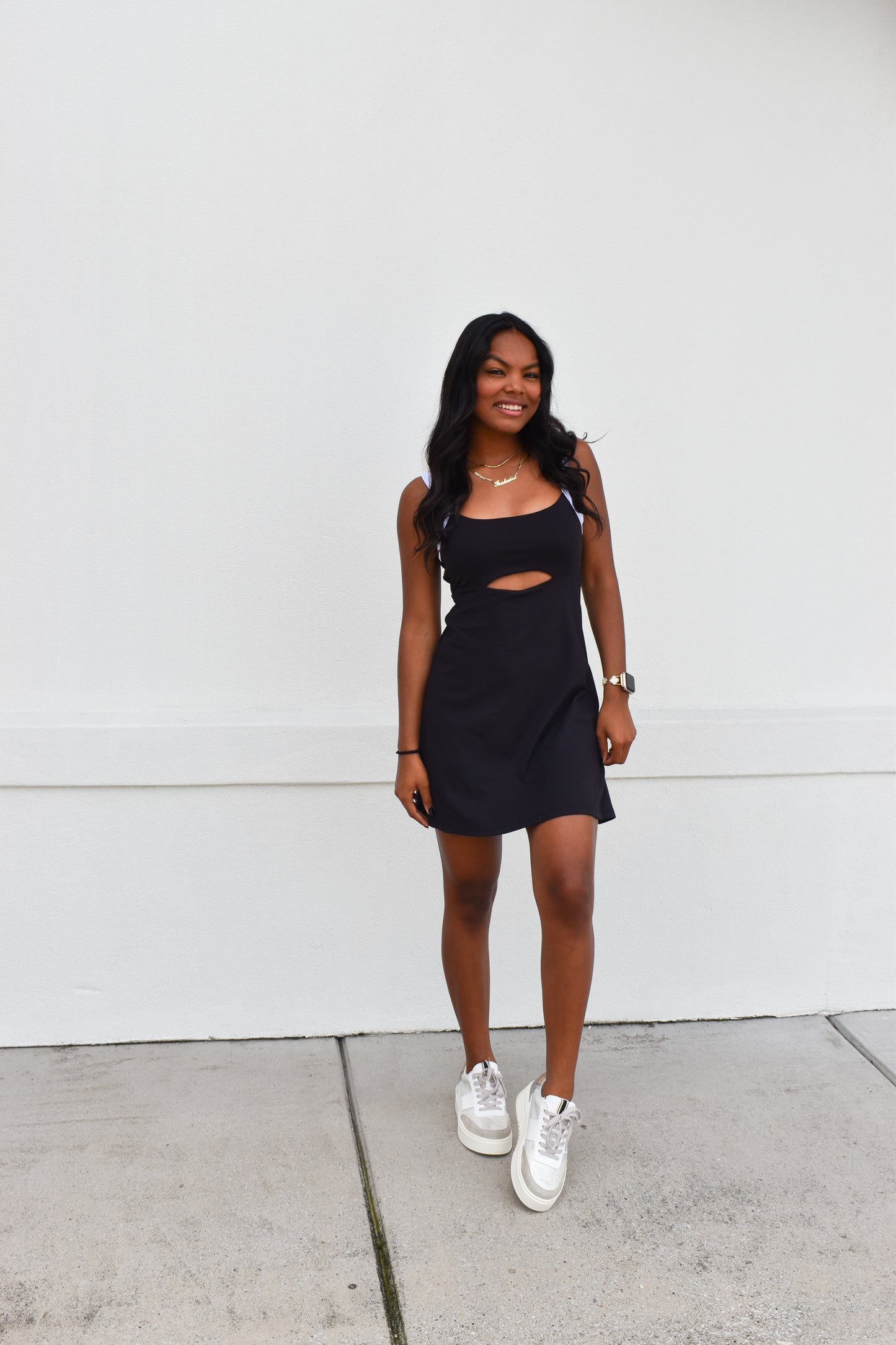 Sculpted Cutout Exercise Dress