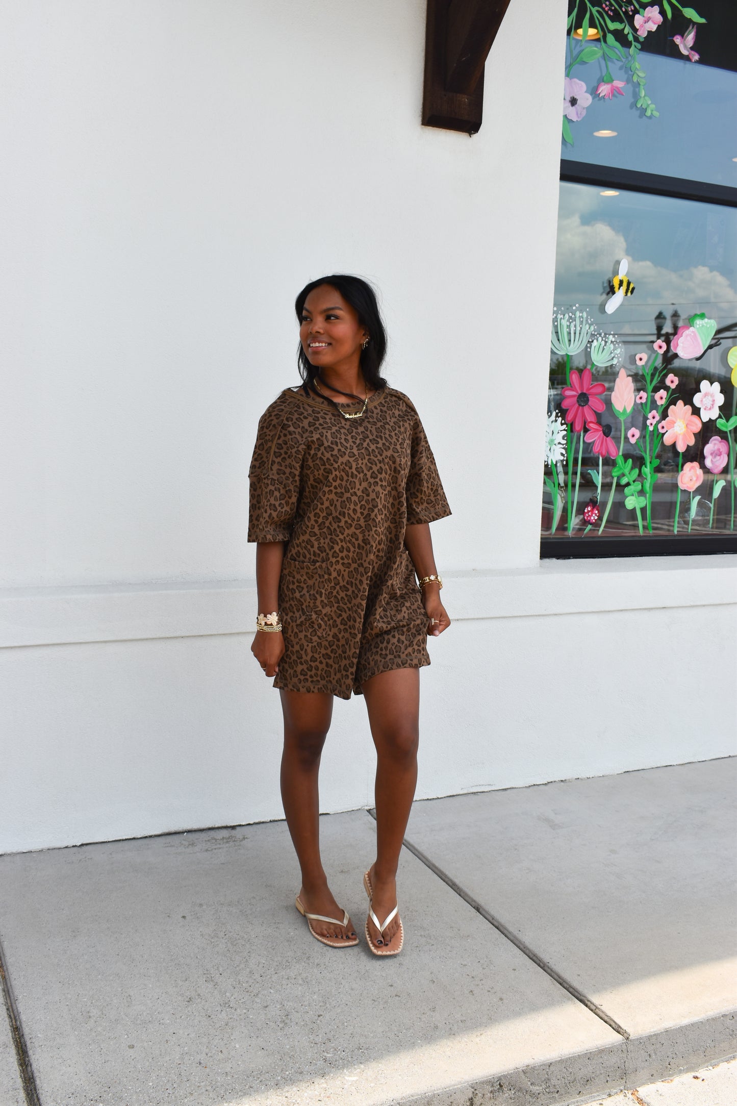 Leopard Casual  Comfy Romper