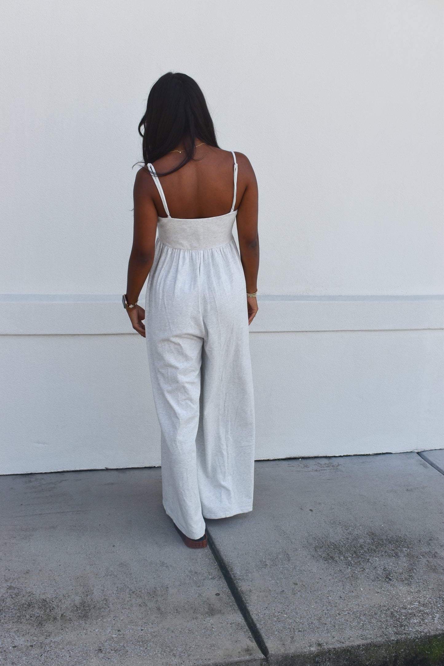 Strappy Empire Waist Wide Leg Jumpsuit
