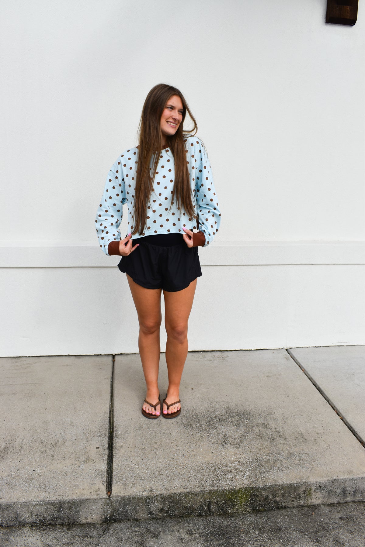 Polka Dot Top W/ Back Cutout