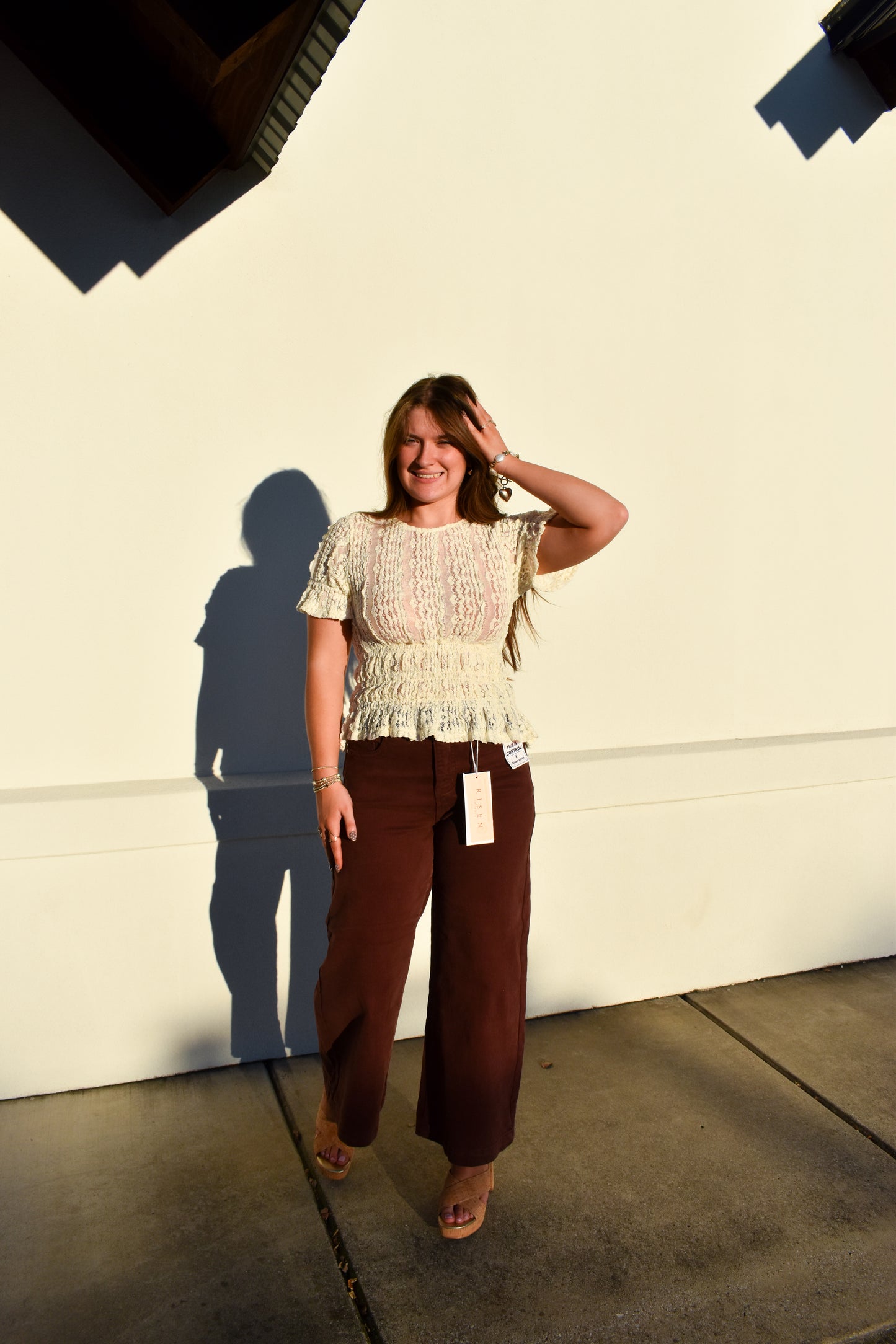 Short Sleeve Lace Blouse
