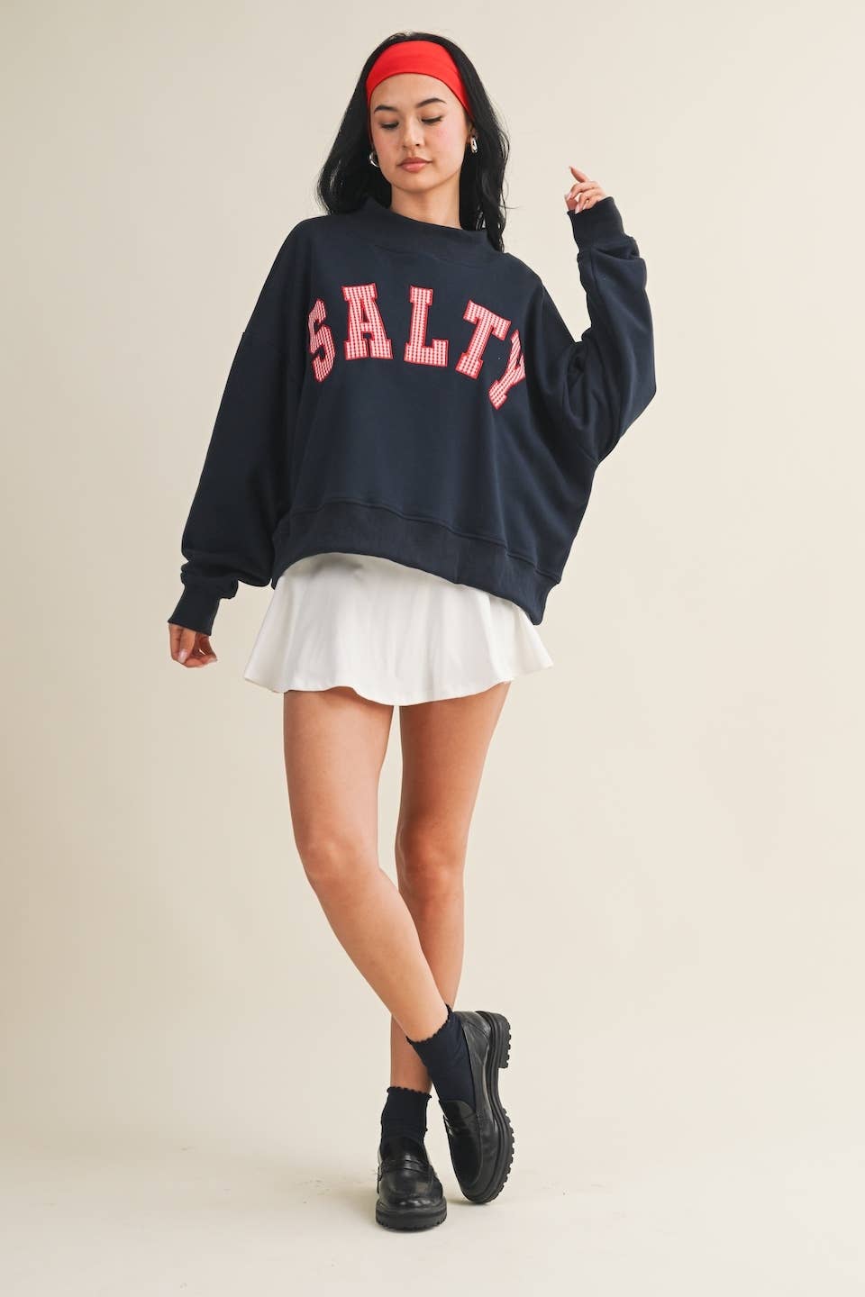 Salty Mock Neck Sweatshirt
