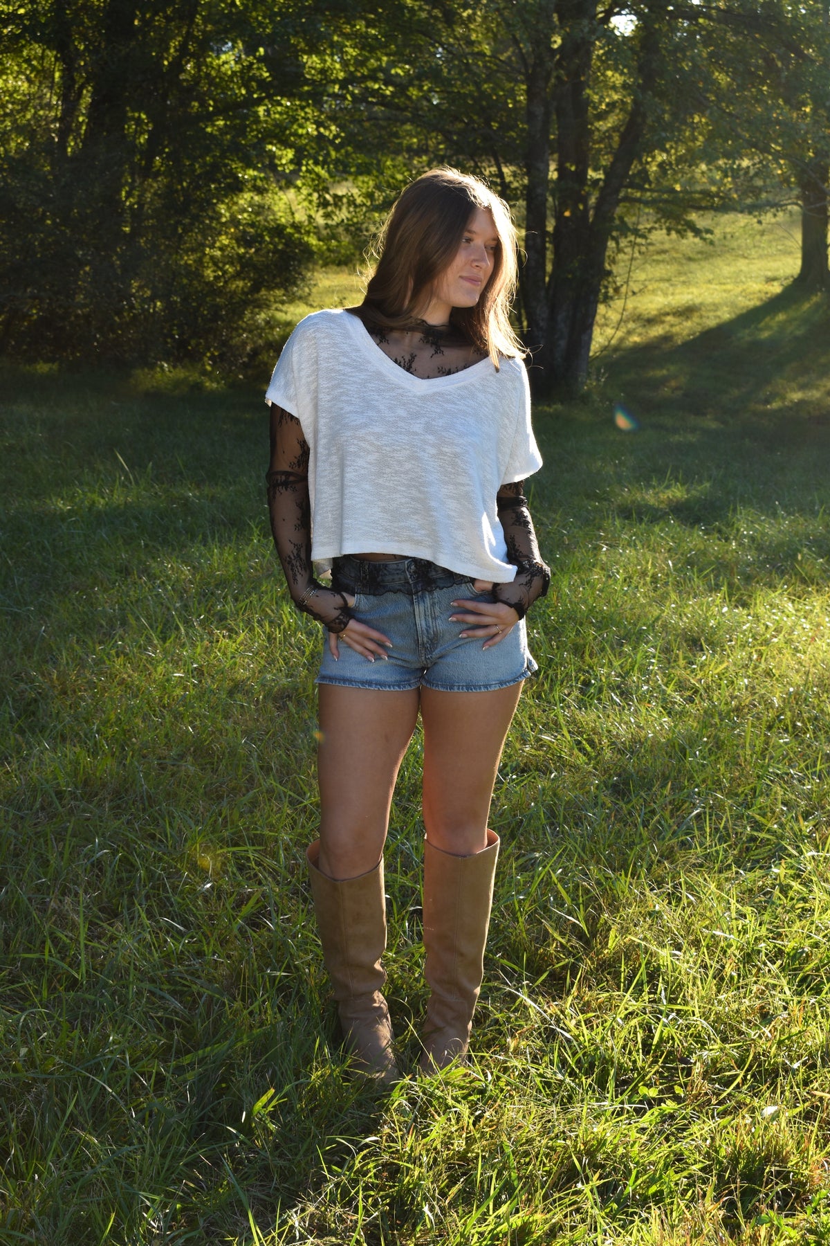 Floral Lace Embroidered Top