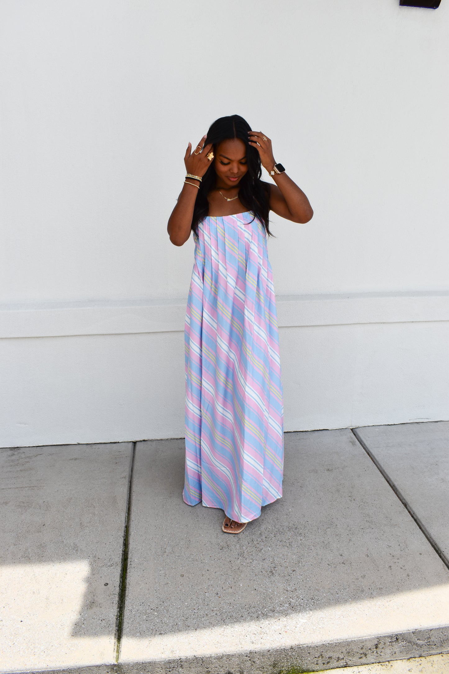 Seaside Stripe Maxi Dress