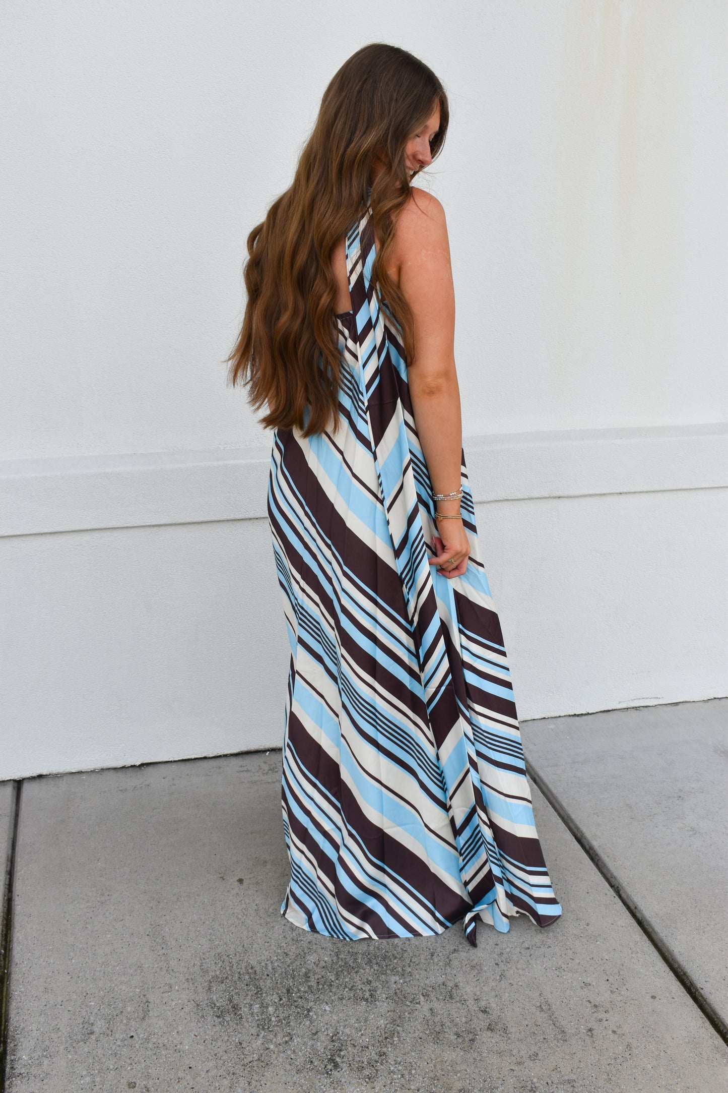 The Riviera Stripe Maxi Dress