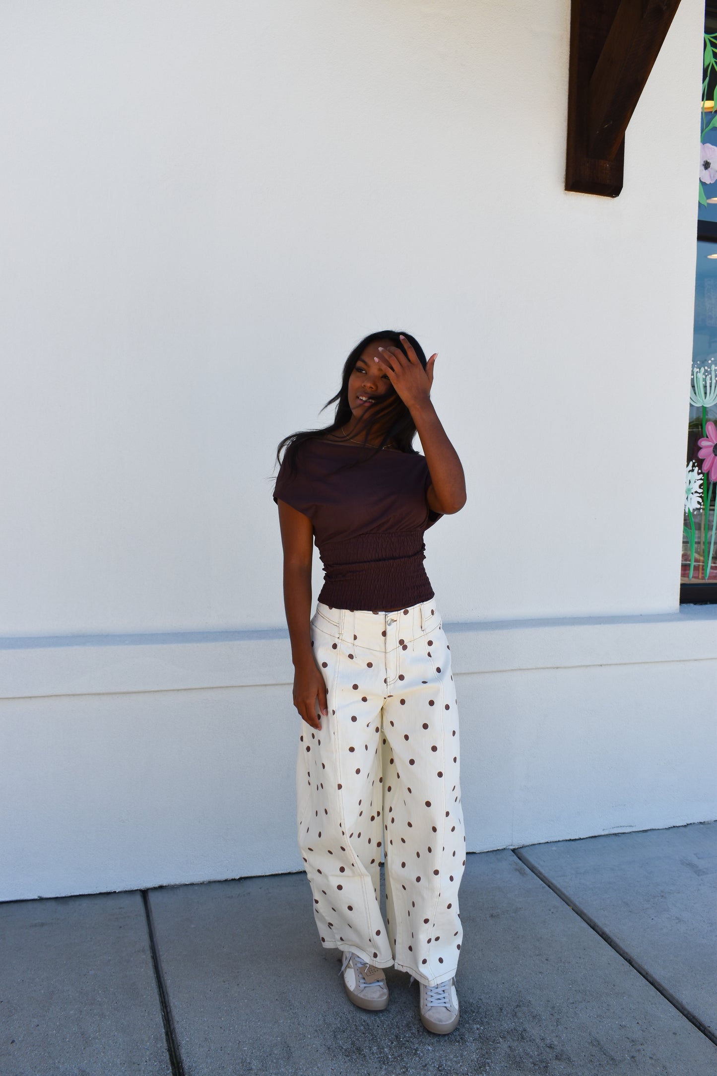 Janey Off Shoulder Smocked Top