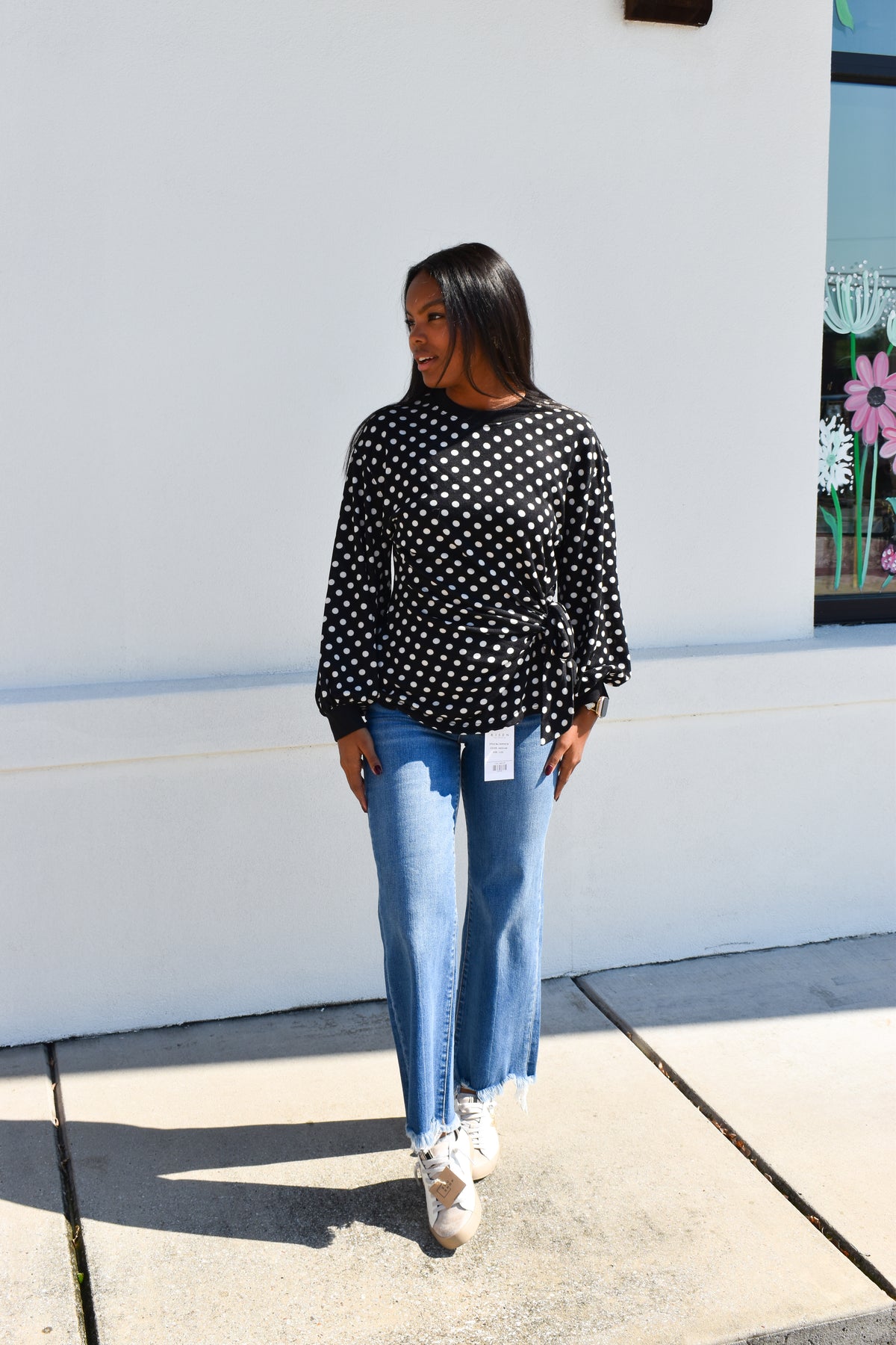 Polka Dot Tie Top