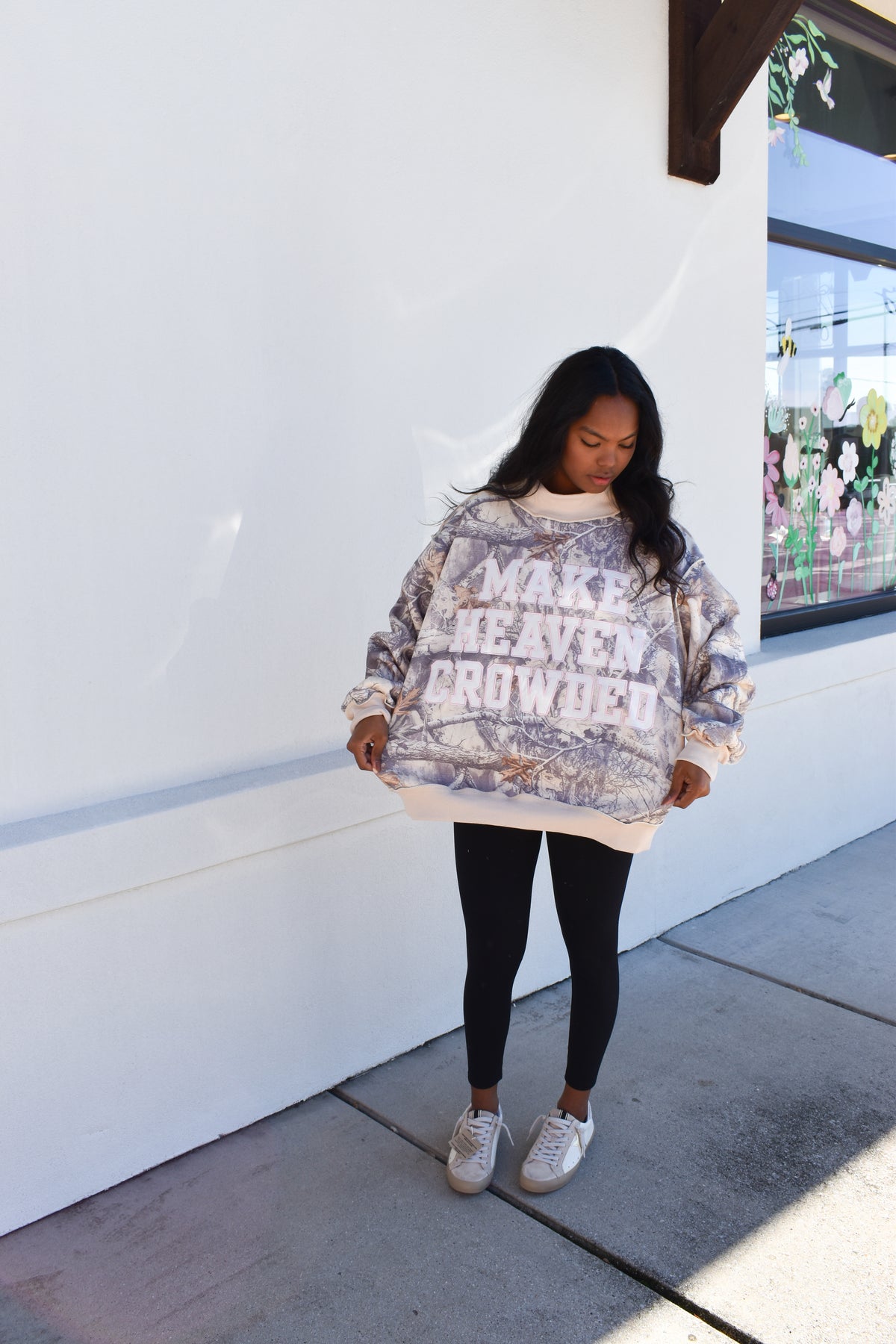 Camo Appliqué Embroidery Mockneck