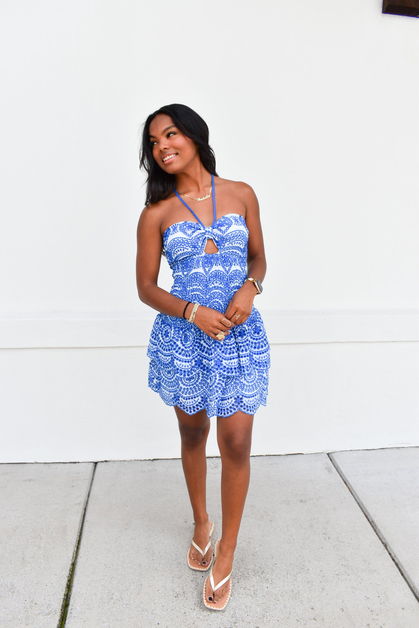 Savannah Smocked Ruffle Mini Dress