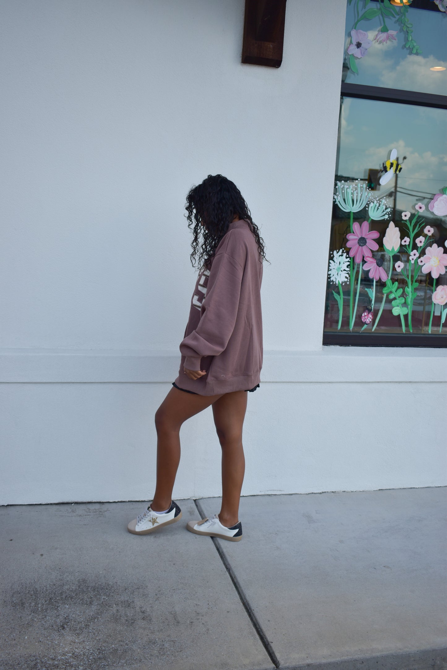 JESUS Oversized MockNeck Sweatshirt
