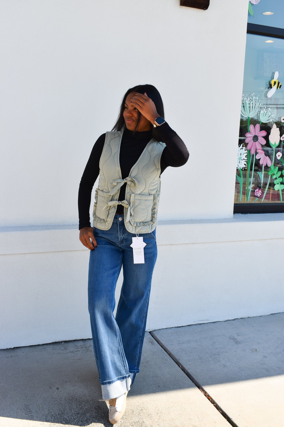 Green Bow Vest