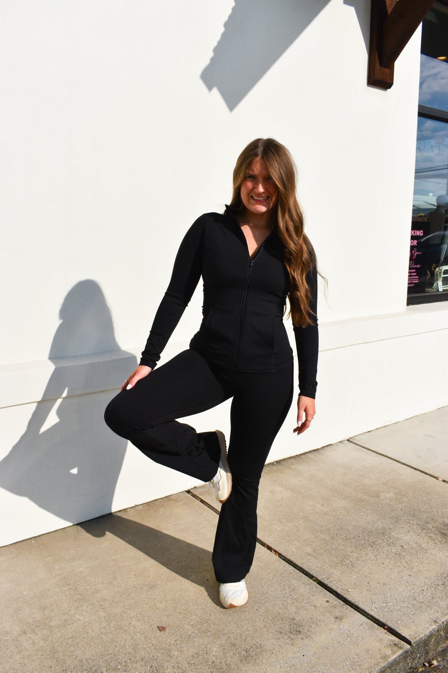 High Waist Crossover Flare Legging