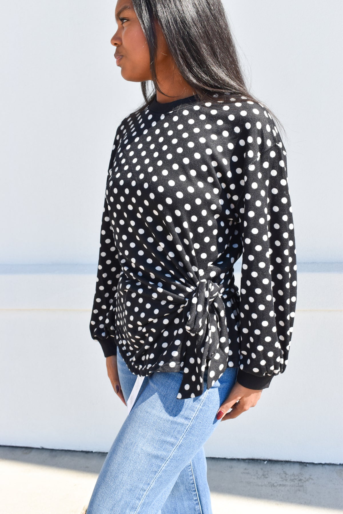 Polka Dot Tie Top