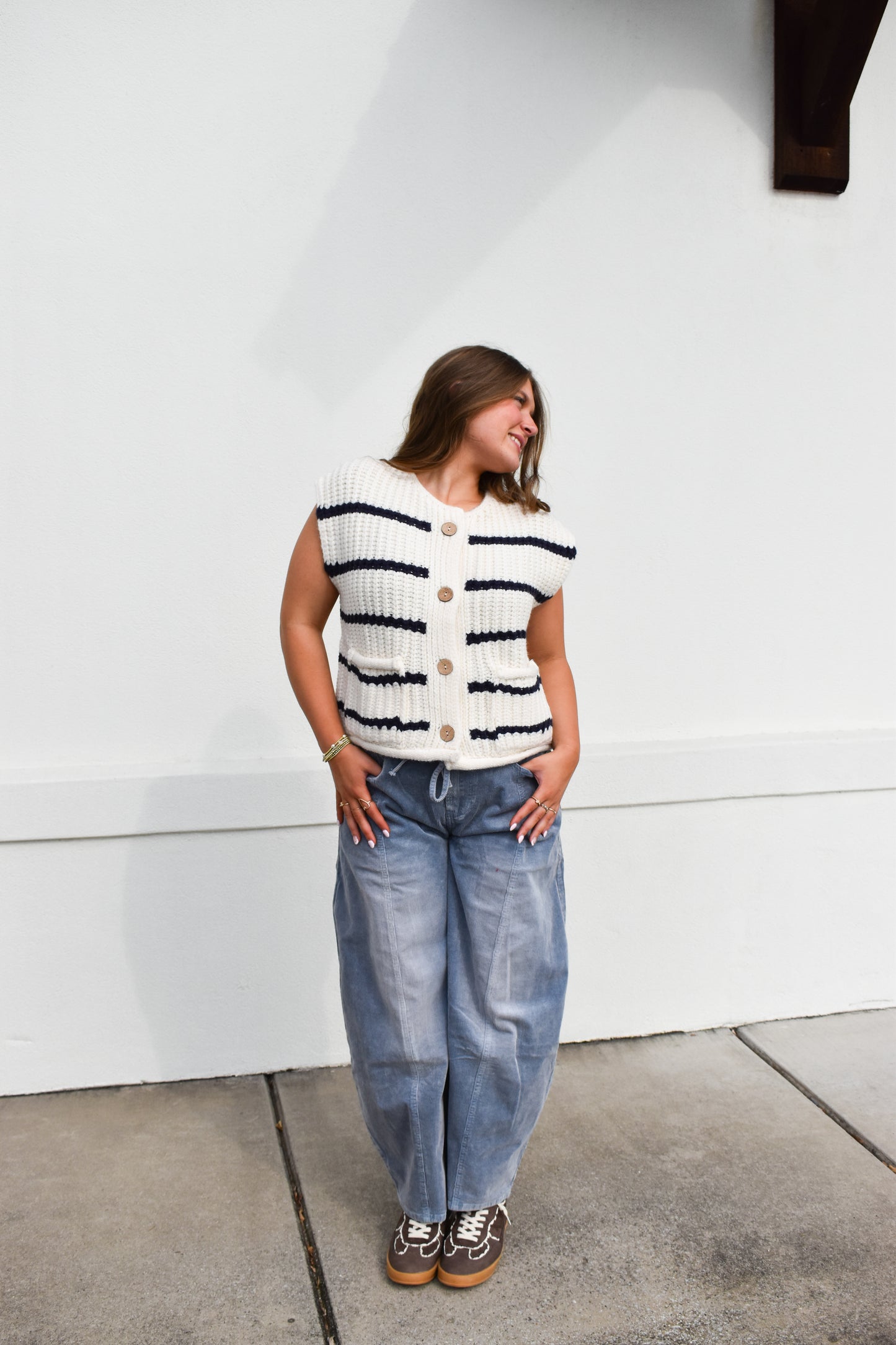 Chunky Stripe Sweater Vest