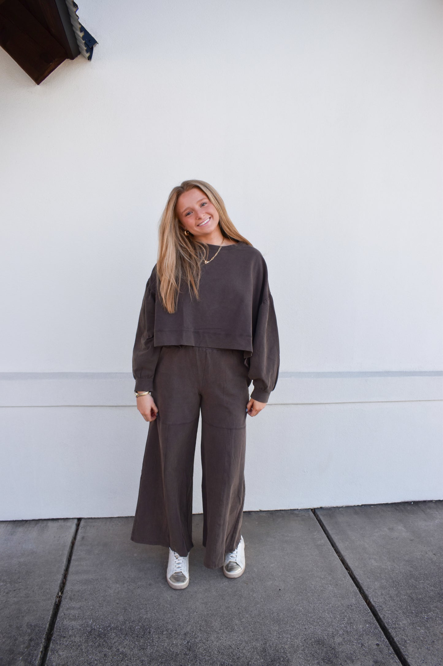 Washed French Terry Ruffle Sweatpants