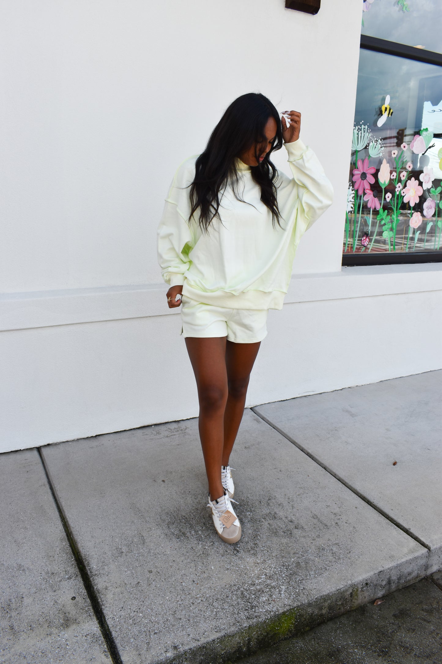 Soft Knit Drop Shoulder Mock Neck