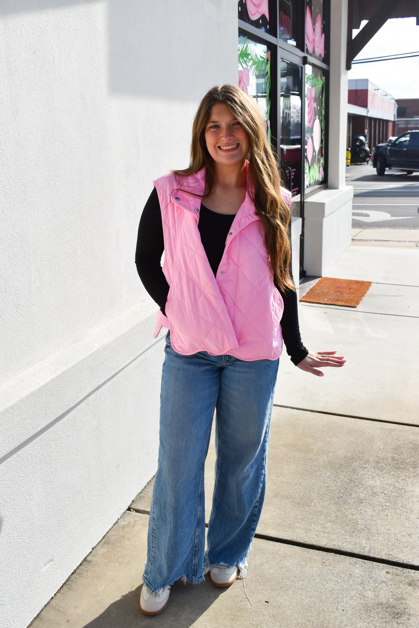 Sally Pink Quilted Vest