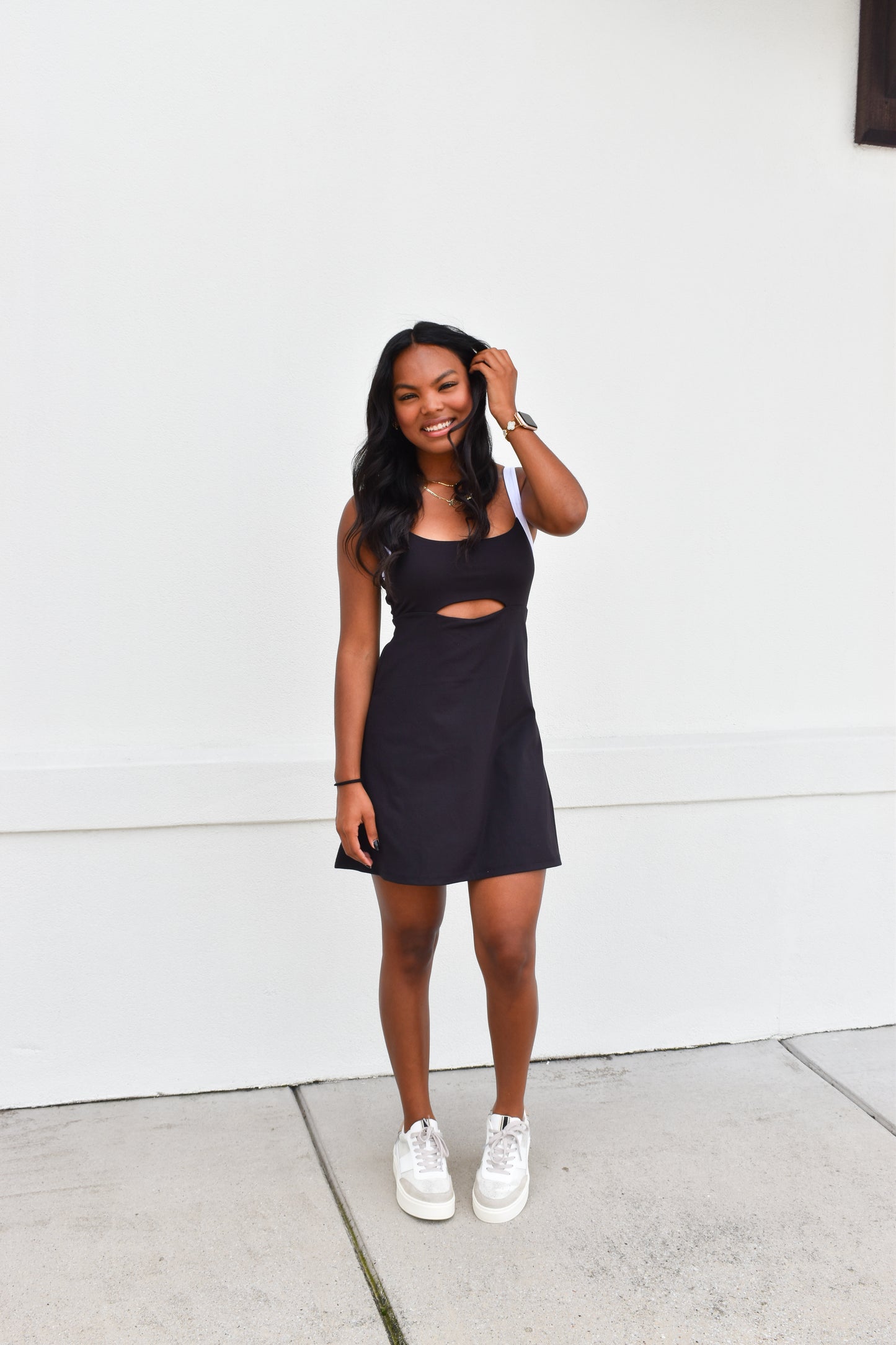 Sculpted Cutout Exercise Dress