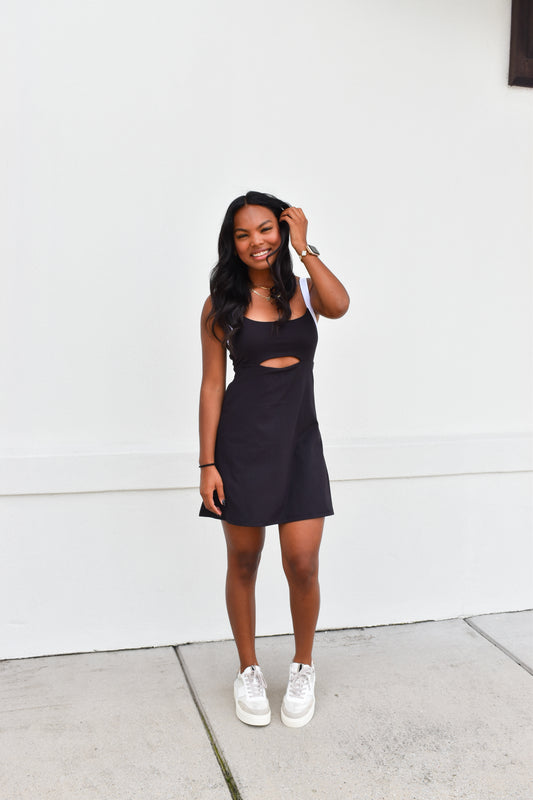 Sculpted Cutout Exercise Dress