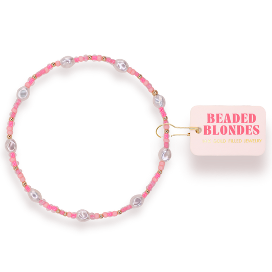 Flamingo Sprinkle Pearl Anklet