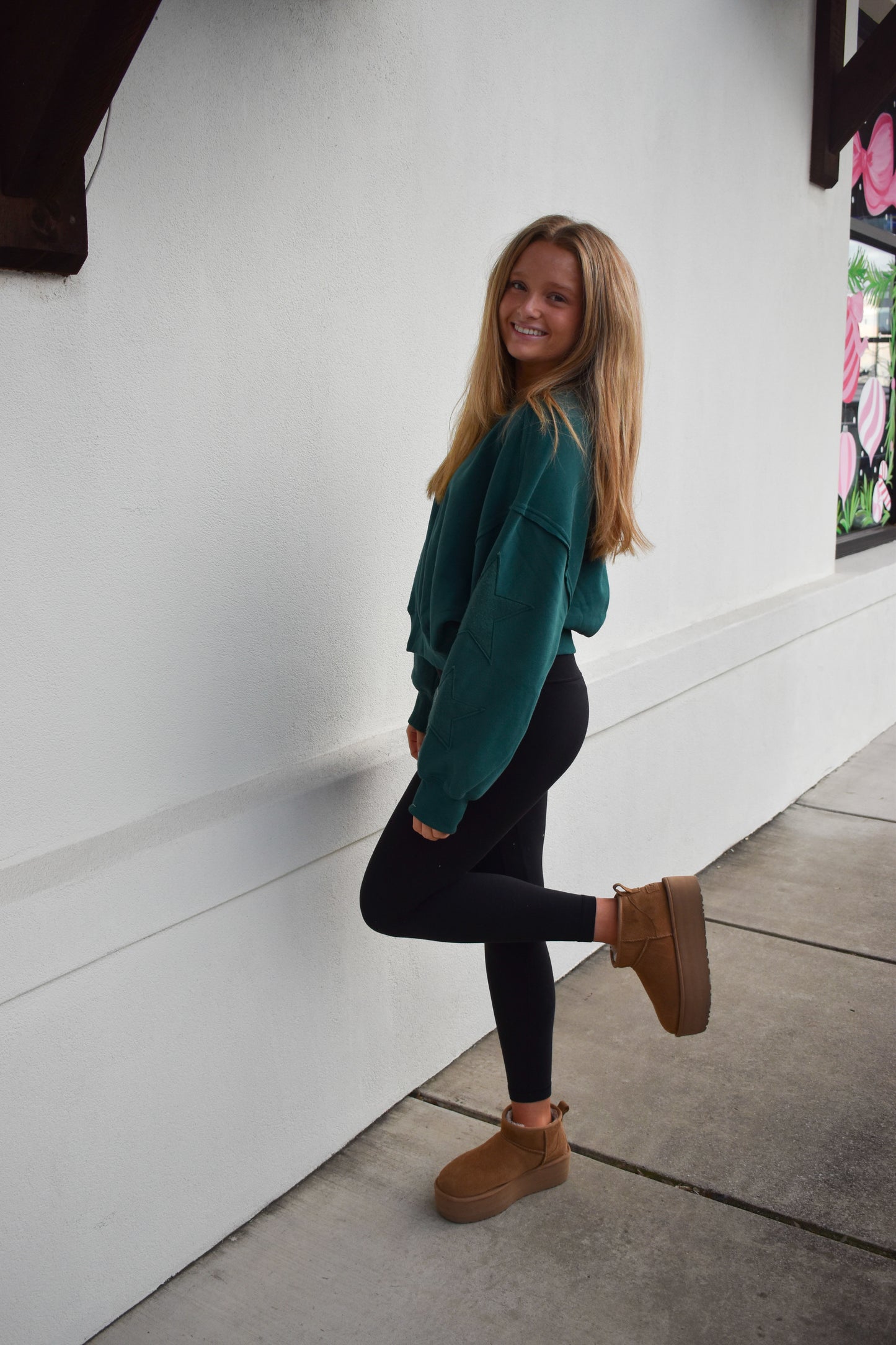 Green Star Patch Sweatshirt