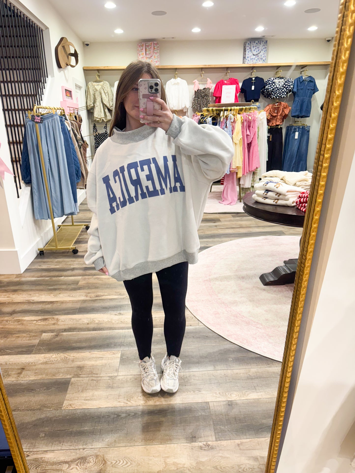 USA/America Reversible Mockneck