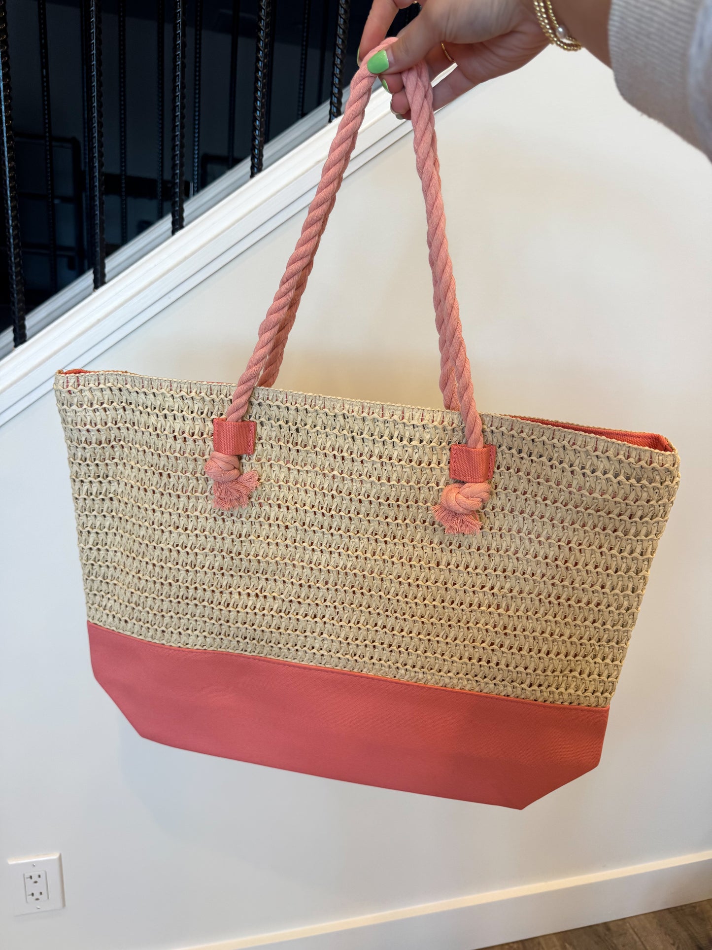 Straw Beach Tote Bag