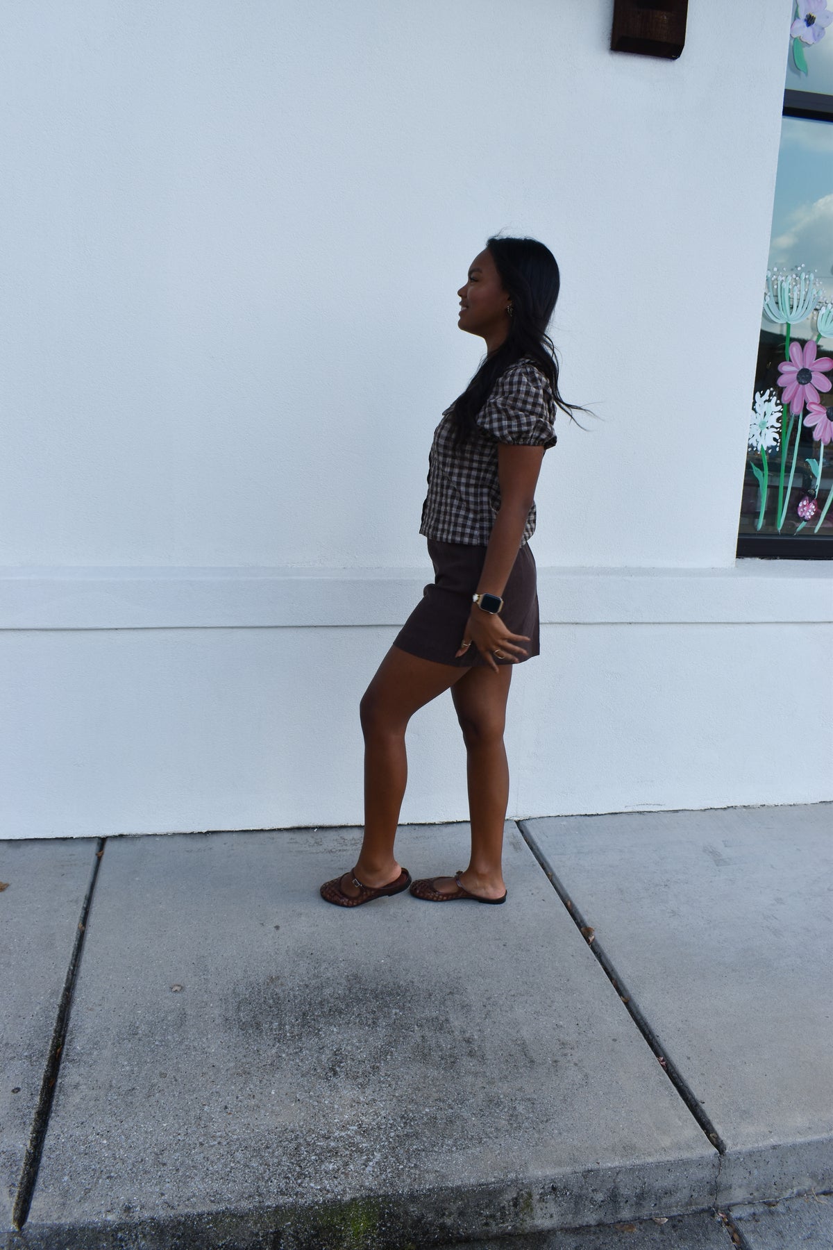 Tailored High-Rise A-Line Mini Skort