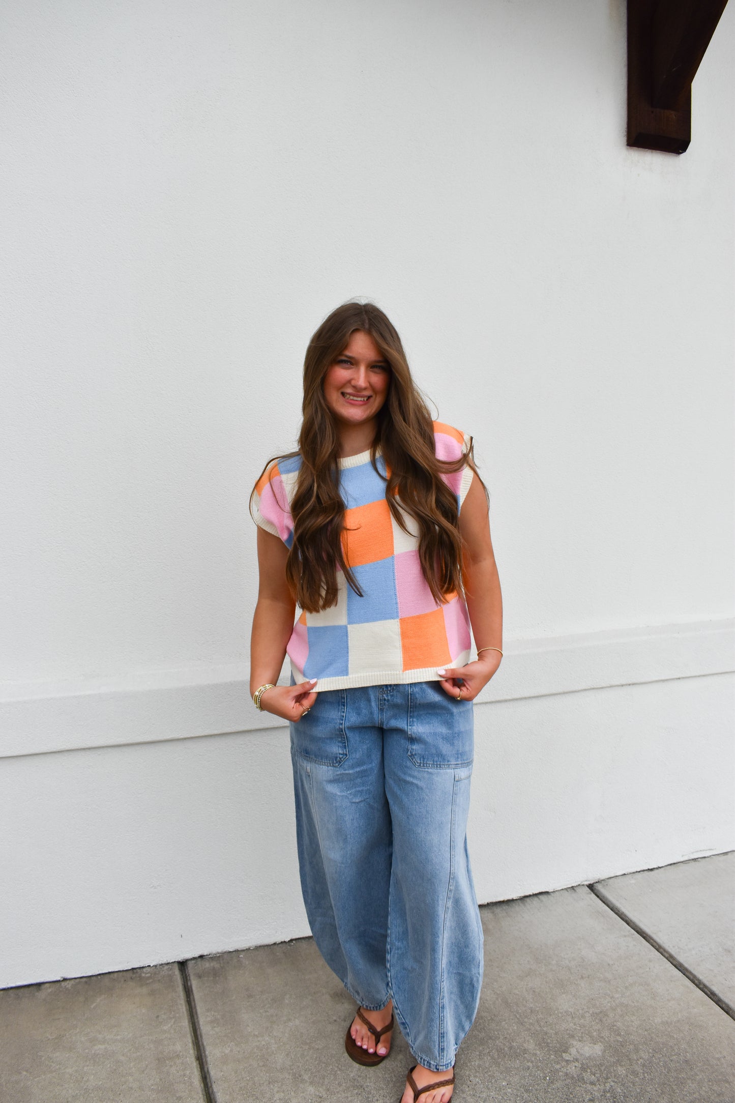 Checkered Sweater Vest