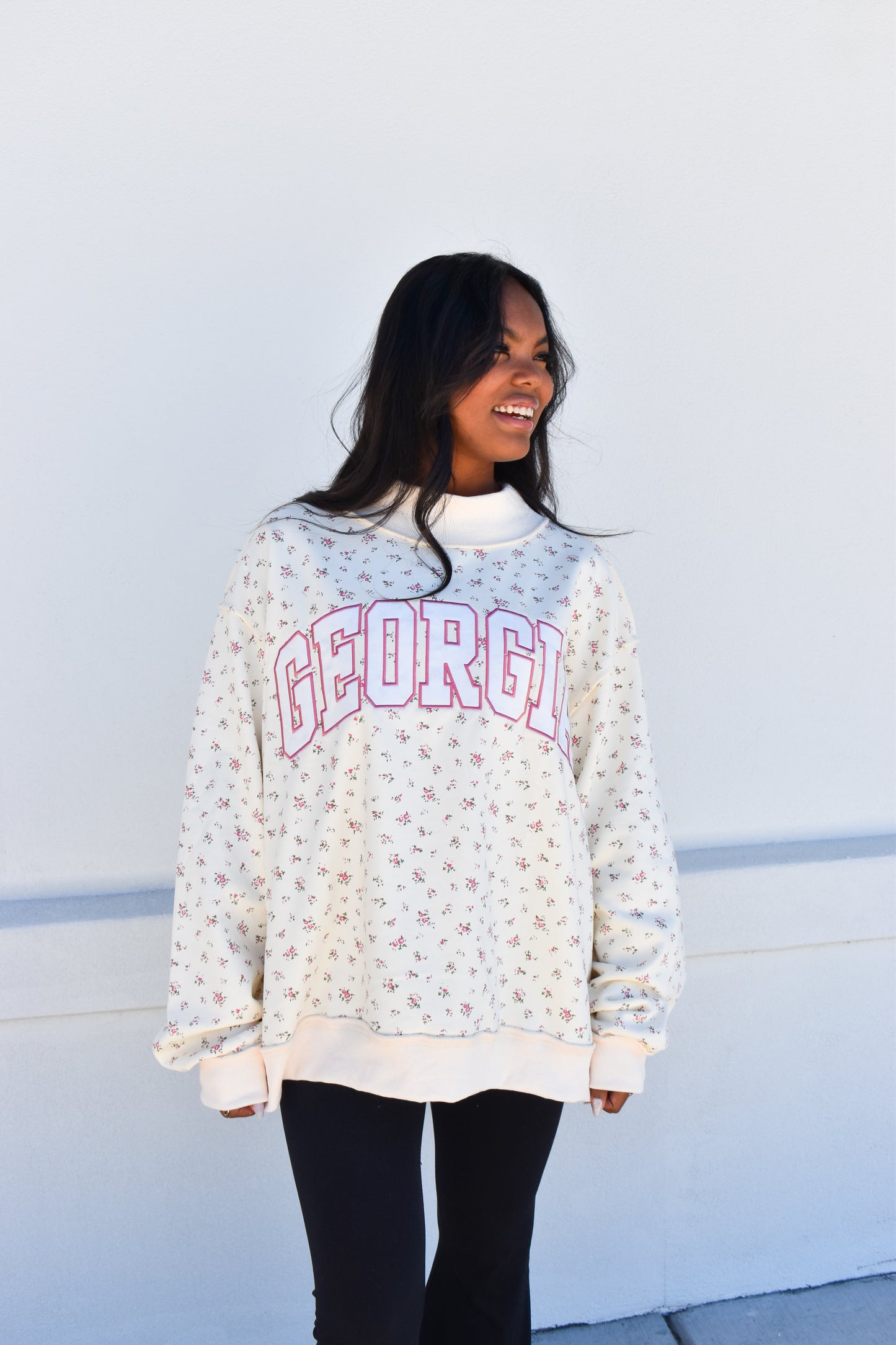 Floral Georgia Mockneck