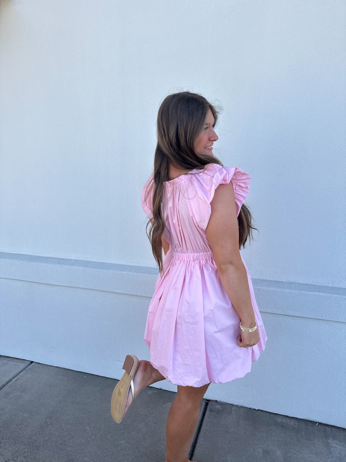 Pearl Bubble Mini Dress