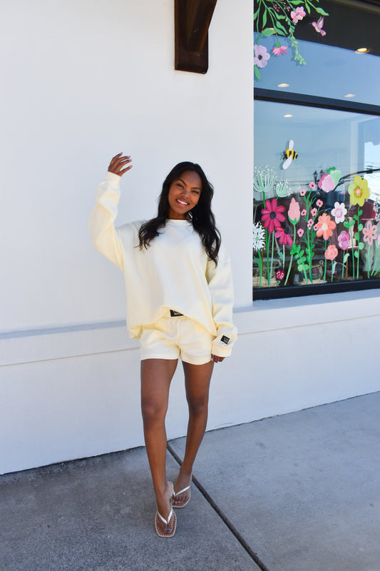 Lulu Mac Waffle Long Sleeve: Yellow