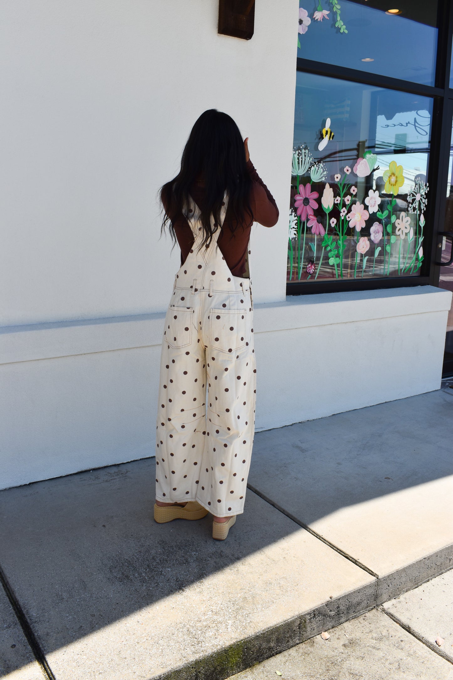 Polka Dot Twill Overalls