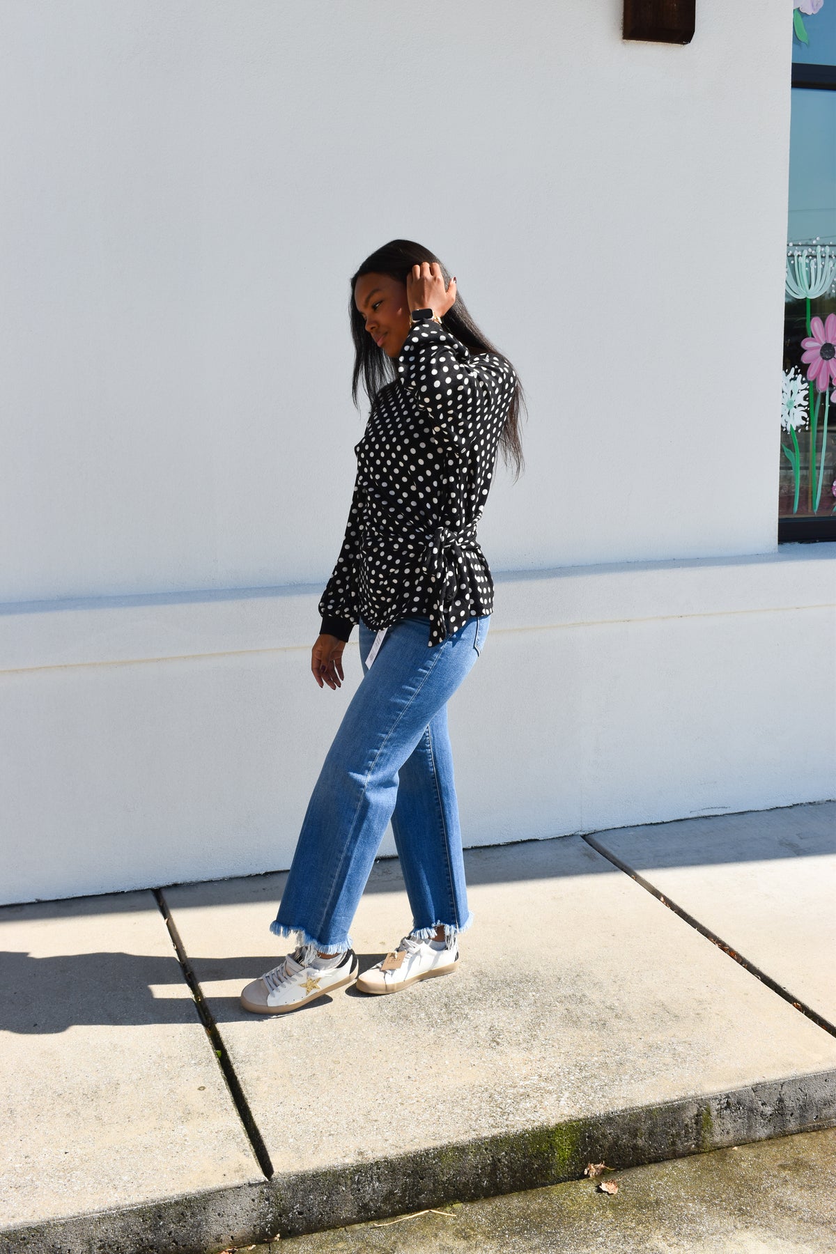 Polka Dot Tie Top