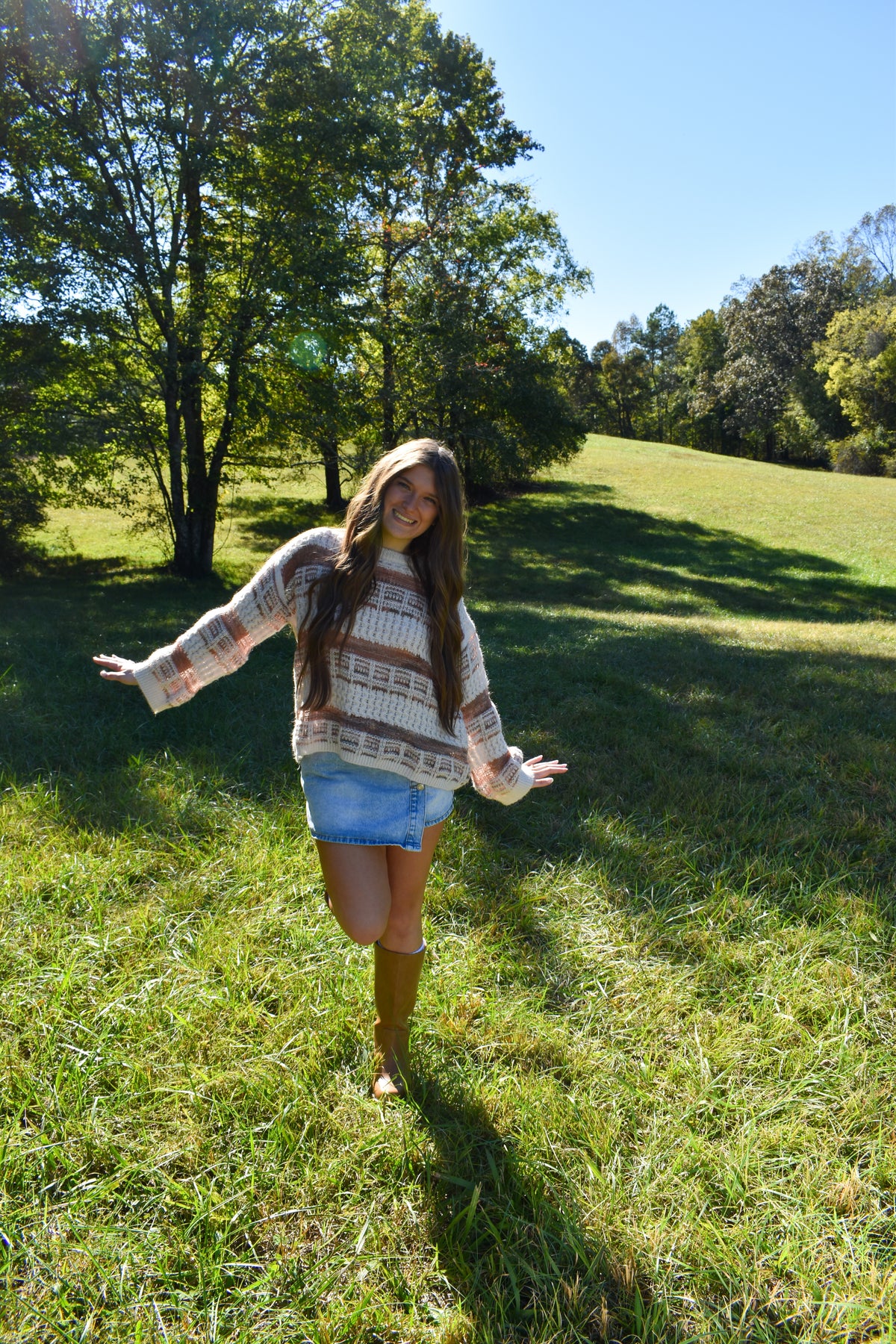 Vintage Soft Check Pattern Chunky Knit Sweater