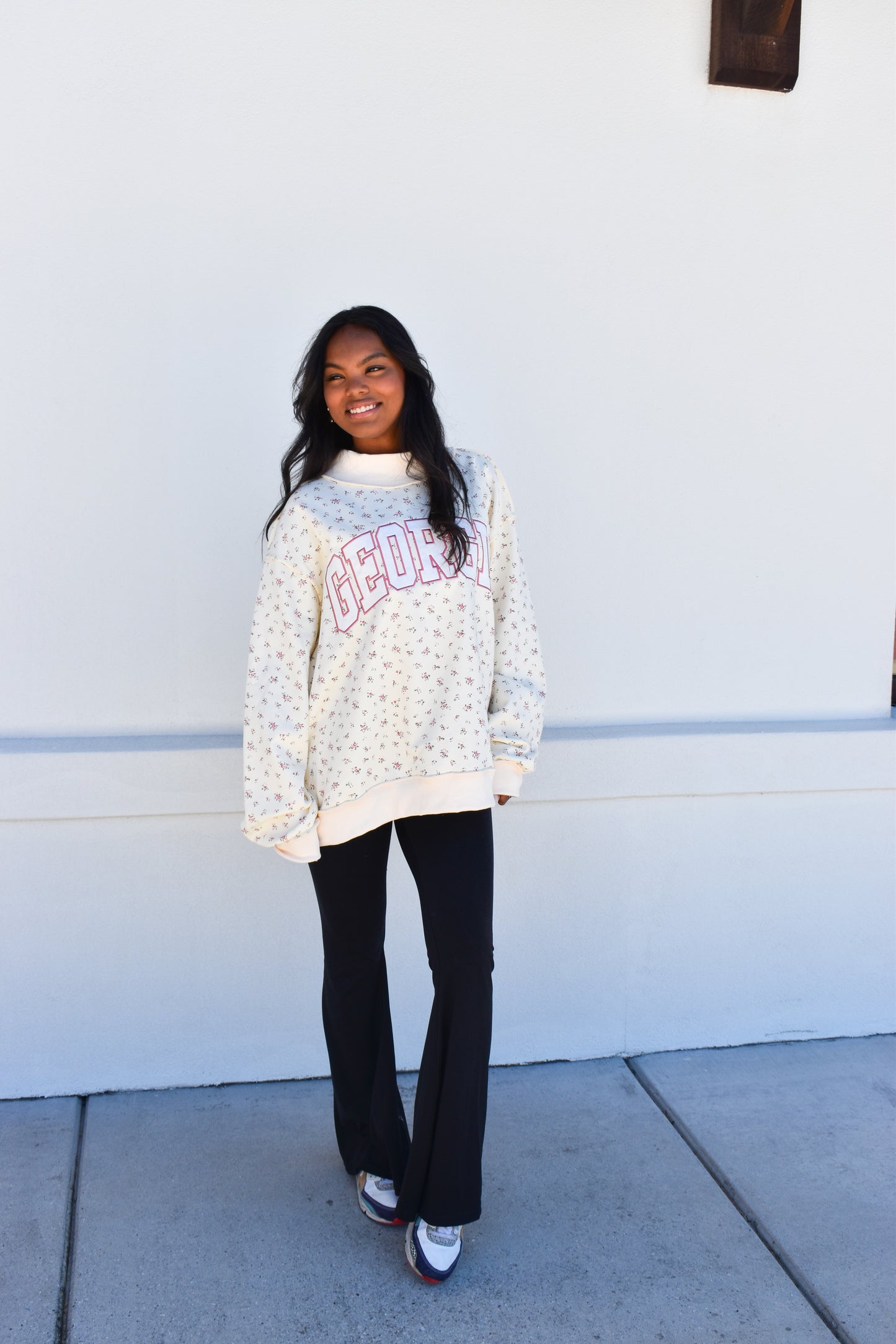 Floral Georgia Mockneck