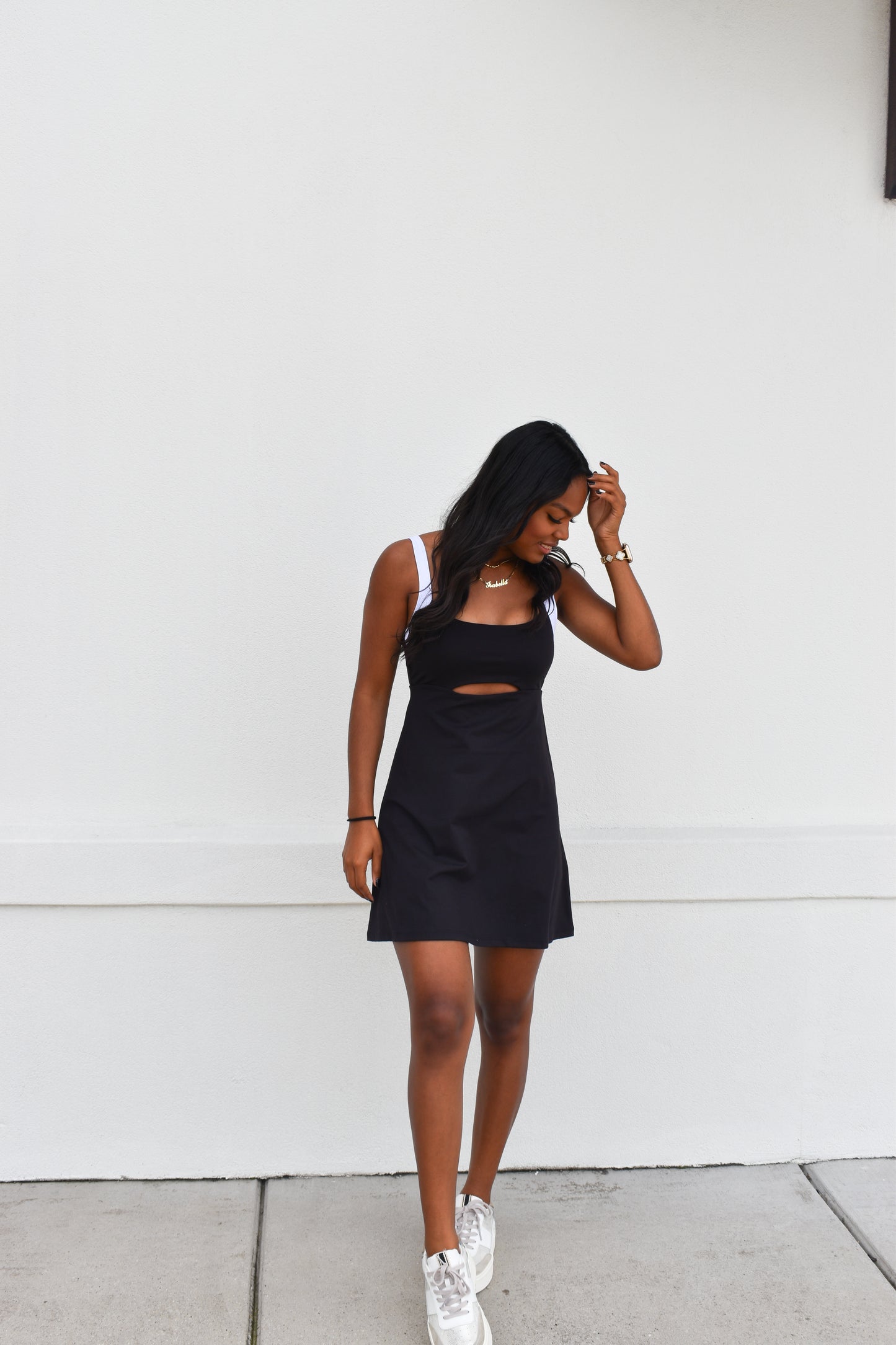 Sculpted Cutout Exercise Dress