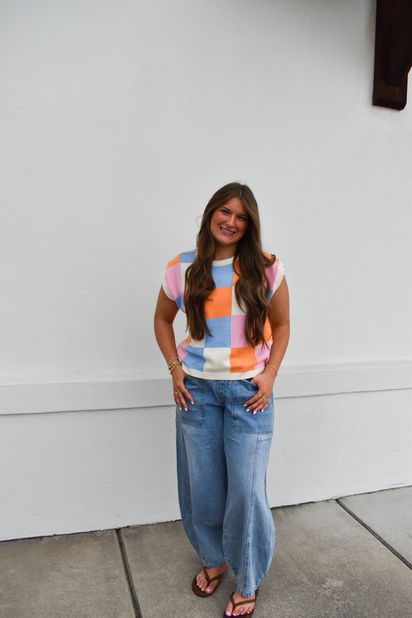 Checkered Sweater Vest