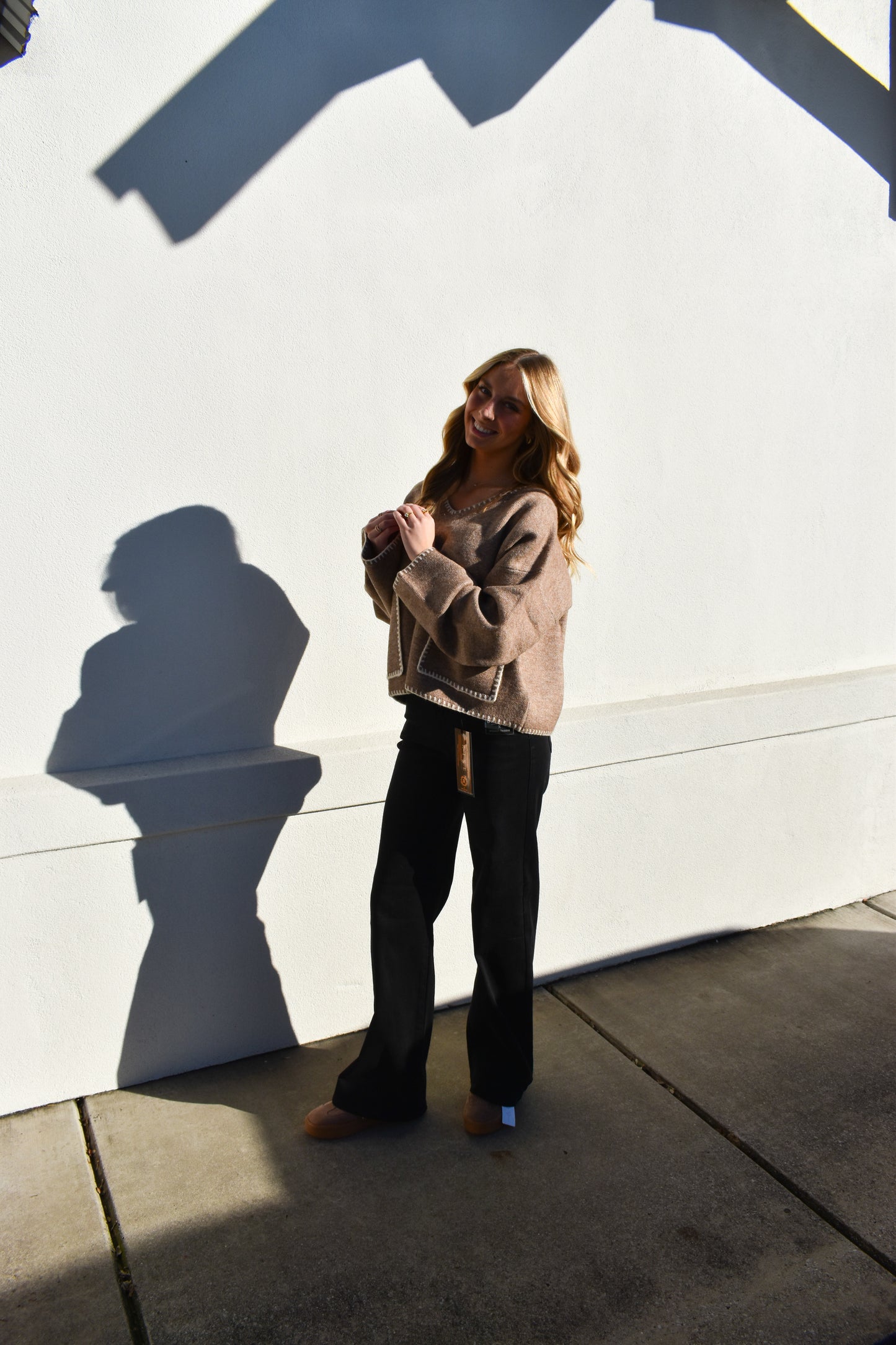 Risen High Rise Wide Leg: Black