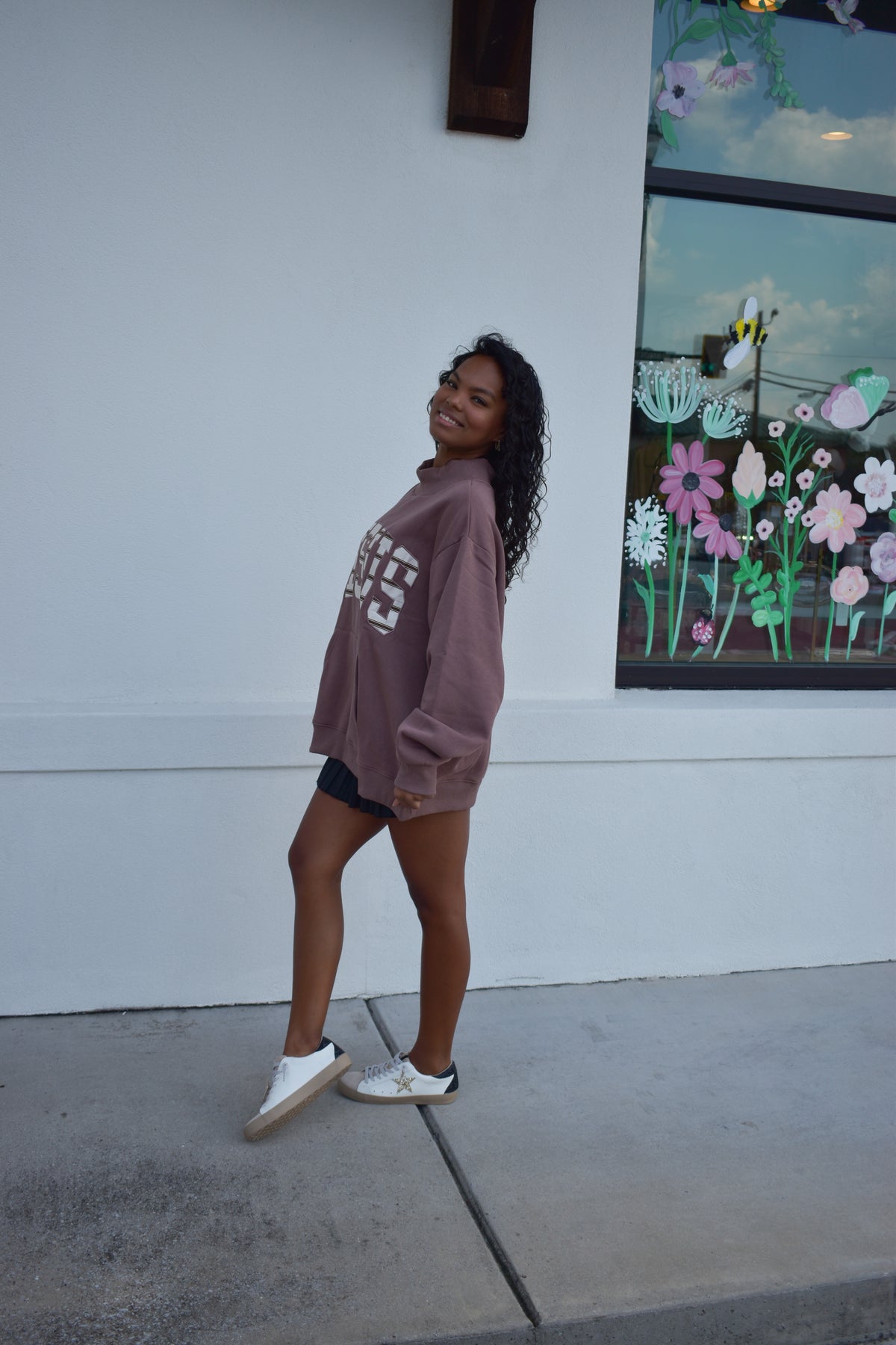 JESUS Oversized MockNeck Sweatshirt