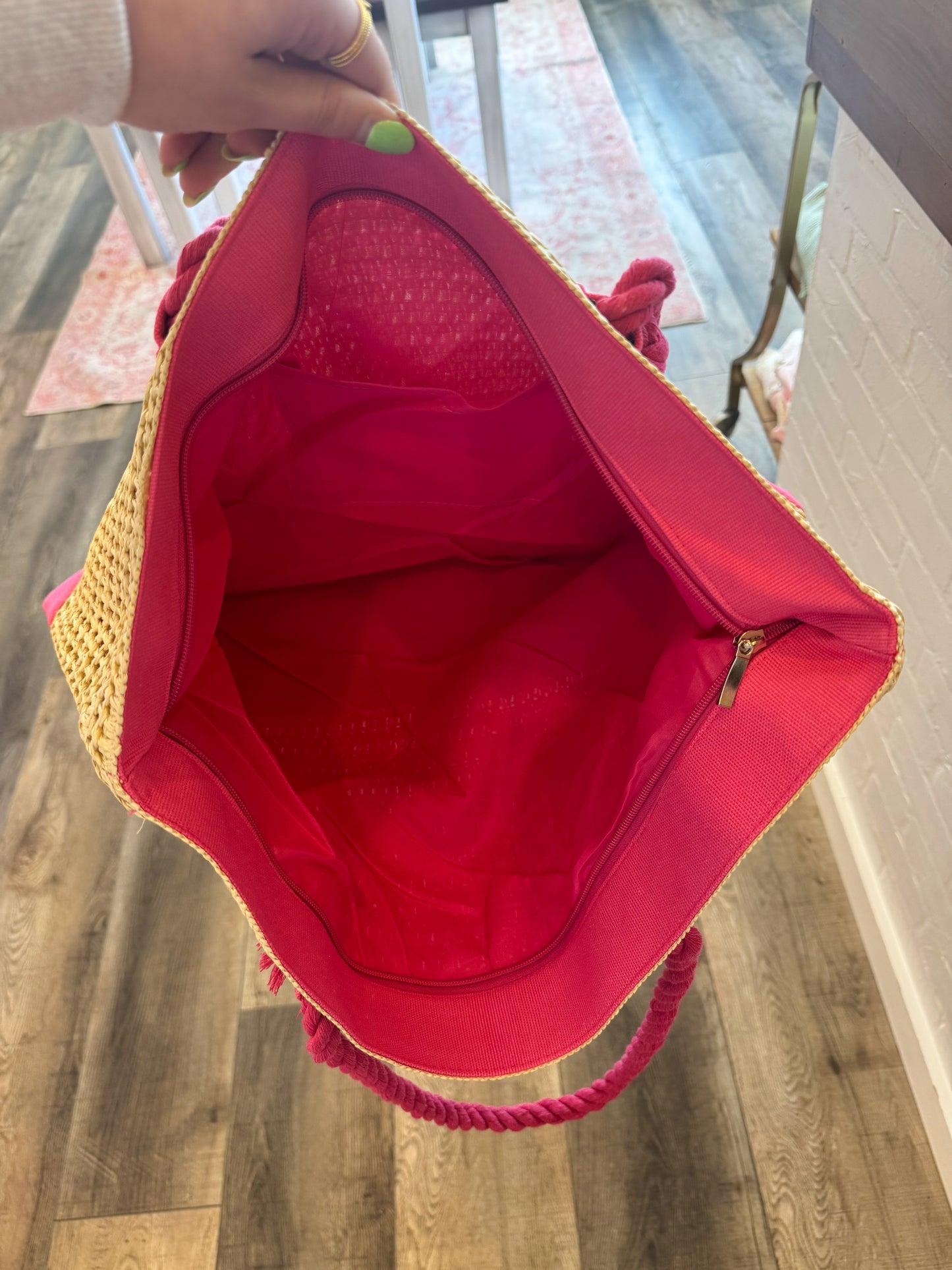 Straw Beach Tote Bag